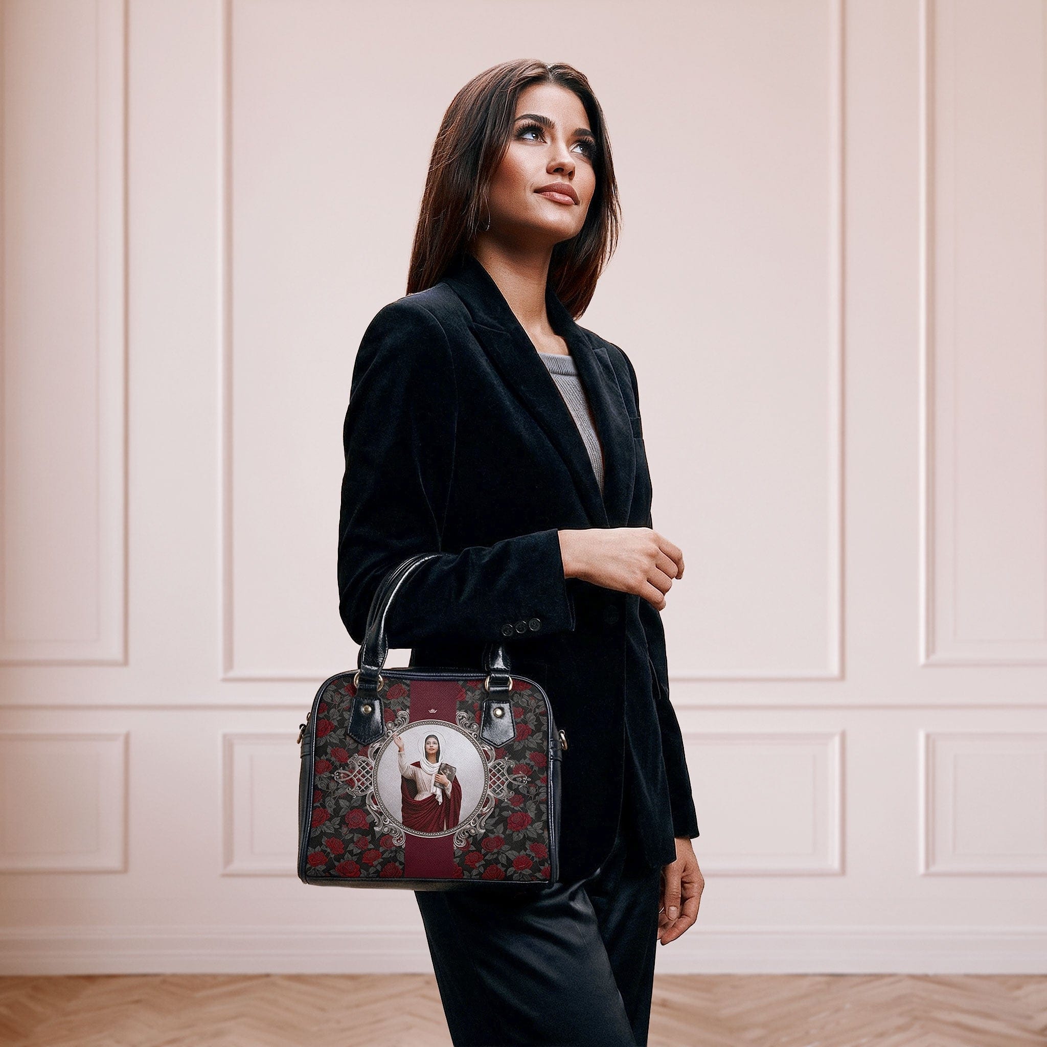 St. Monica Medallion Handbag (Roses) Copyright VENXARA