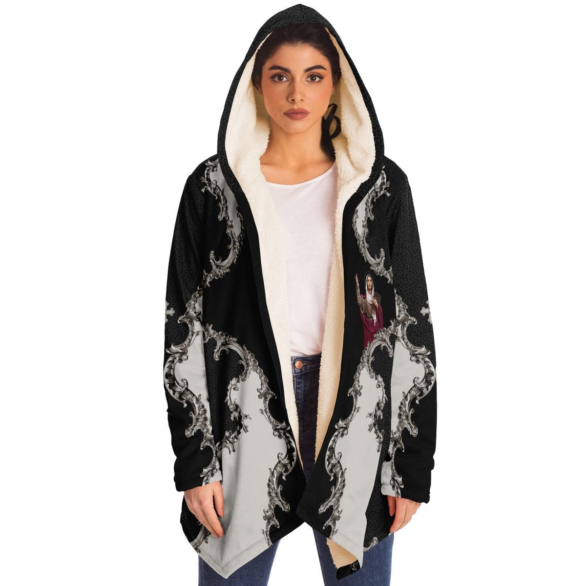 St. Monica Microfleece Cloak (Baroque Leopard) Copyright VENXARA