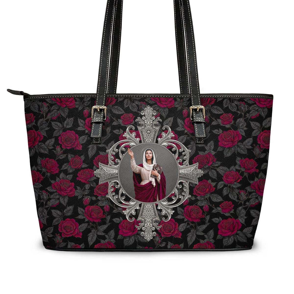 St. Monica Tote Bag (Roses) Copyright VENXARA
