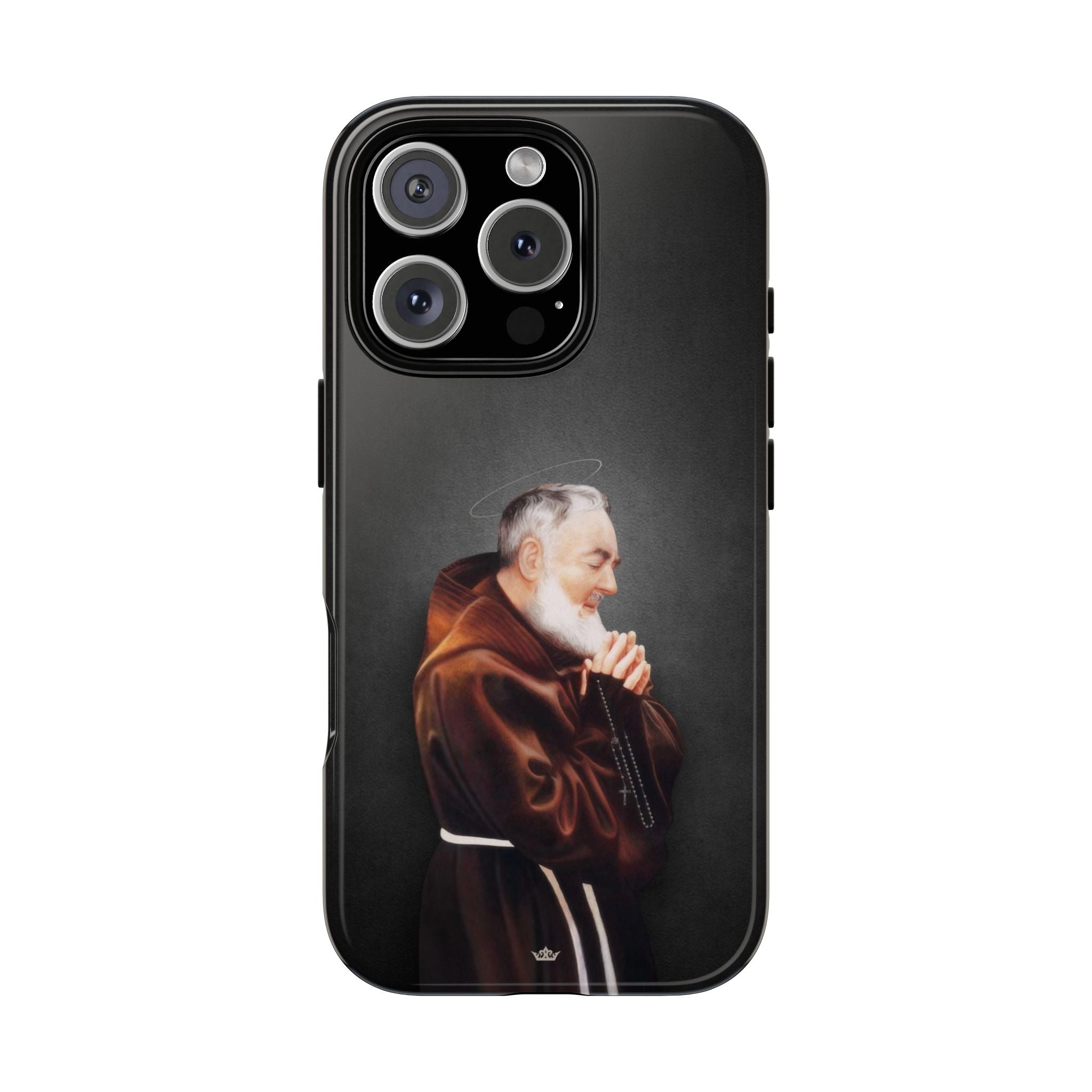 St. Padre Pio Hard Phone Case (Dark) - VENXARA®