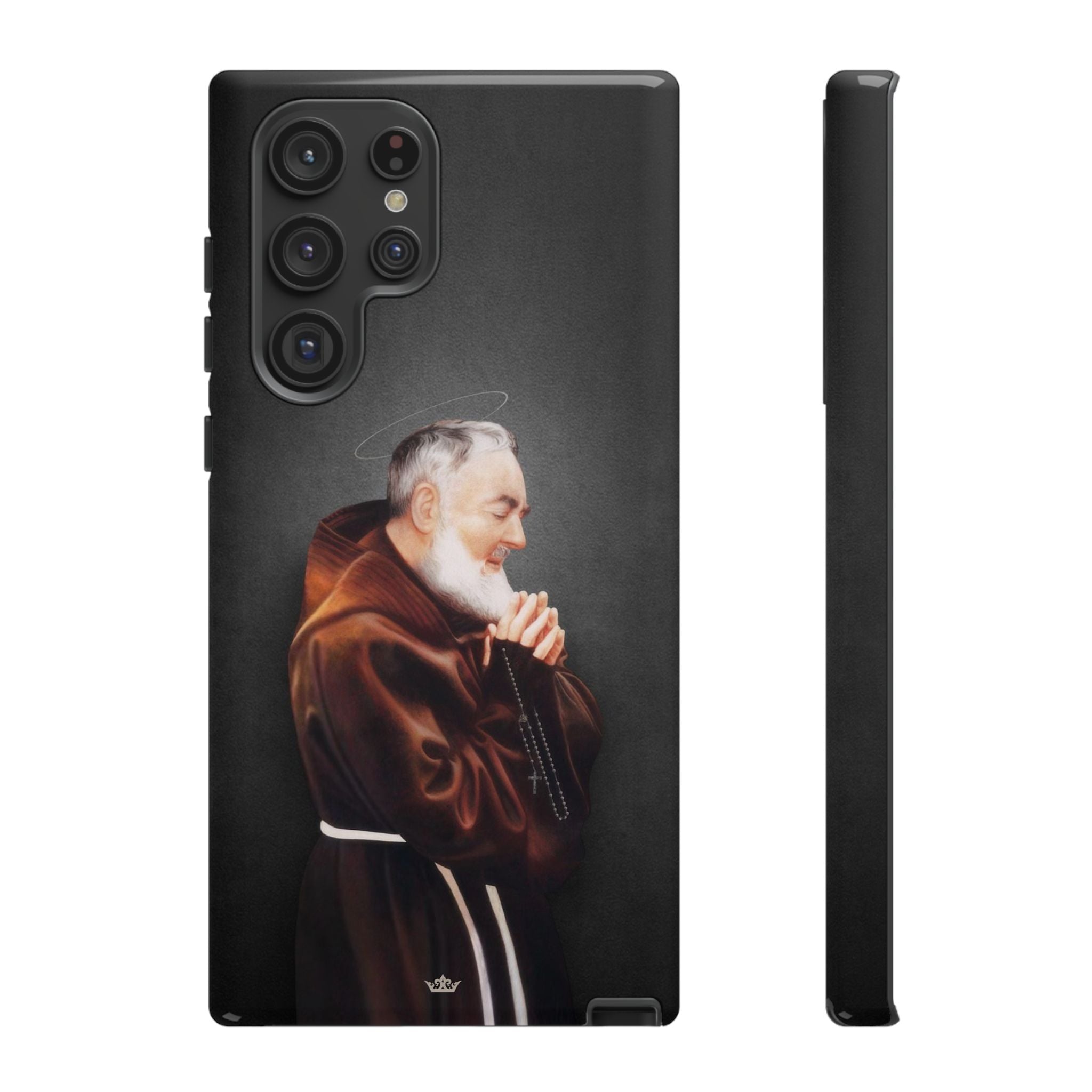 St. Padre Pio Hard Phone Case (Dark) - VENXARA®