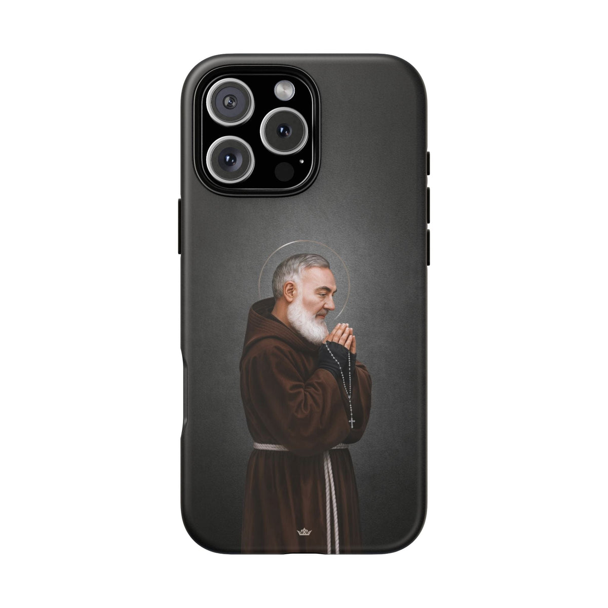 St. Padre Pio Hard Phone Case (Dark) Copyright VENXARA