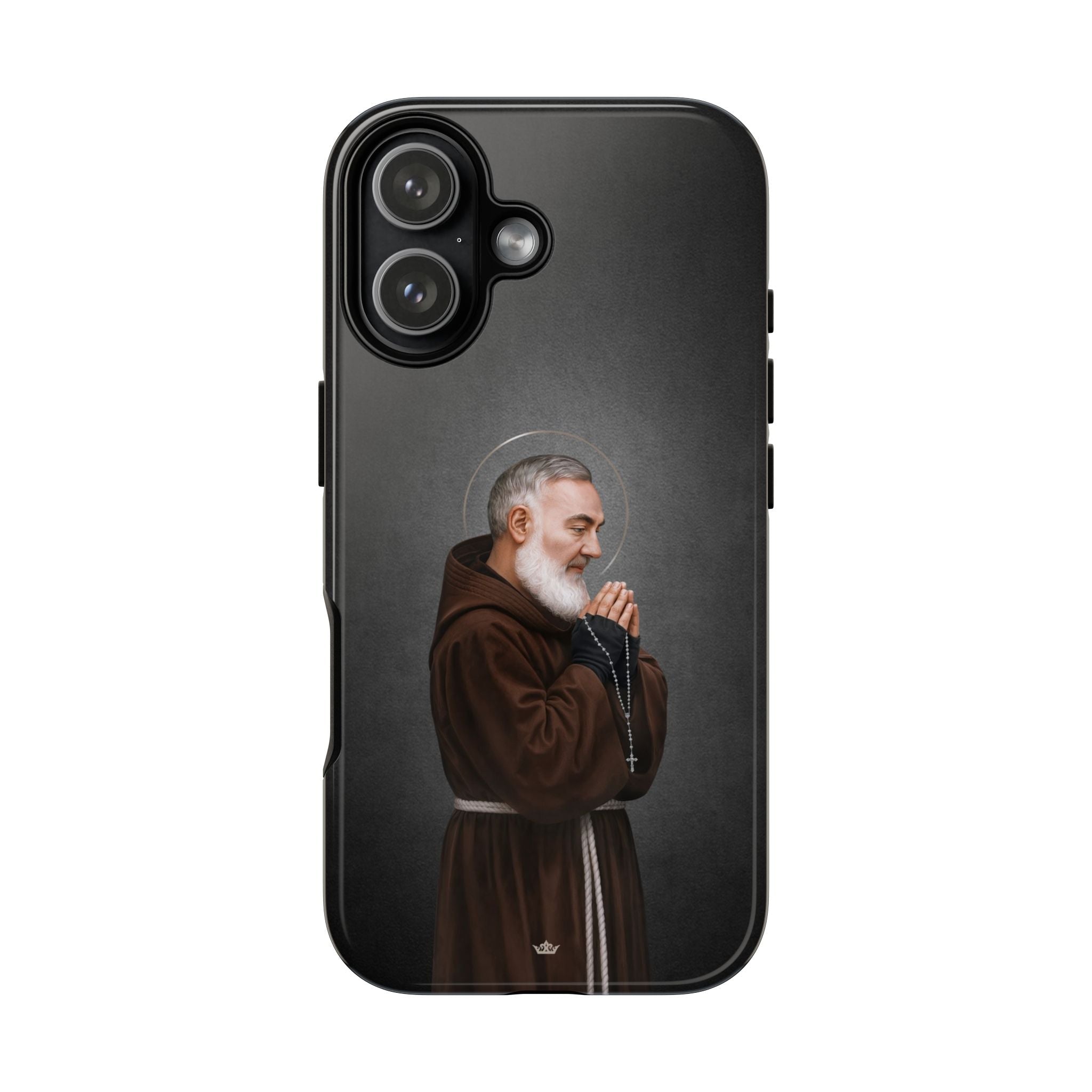St. Padre Pio Hard Phone Case (Dark) - Venxara