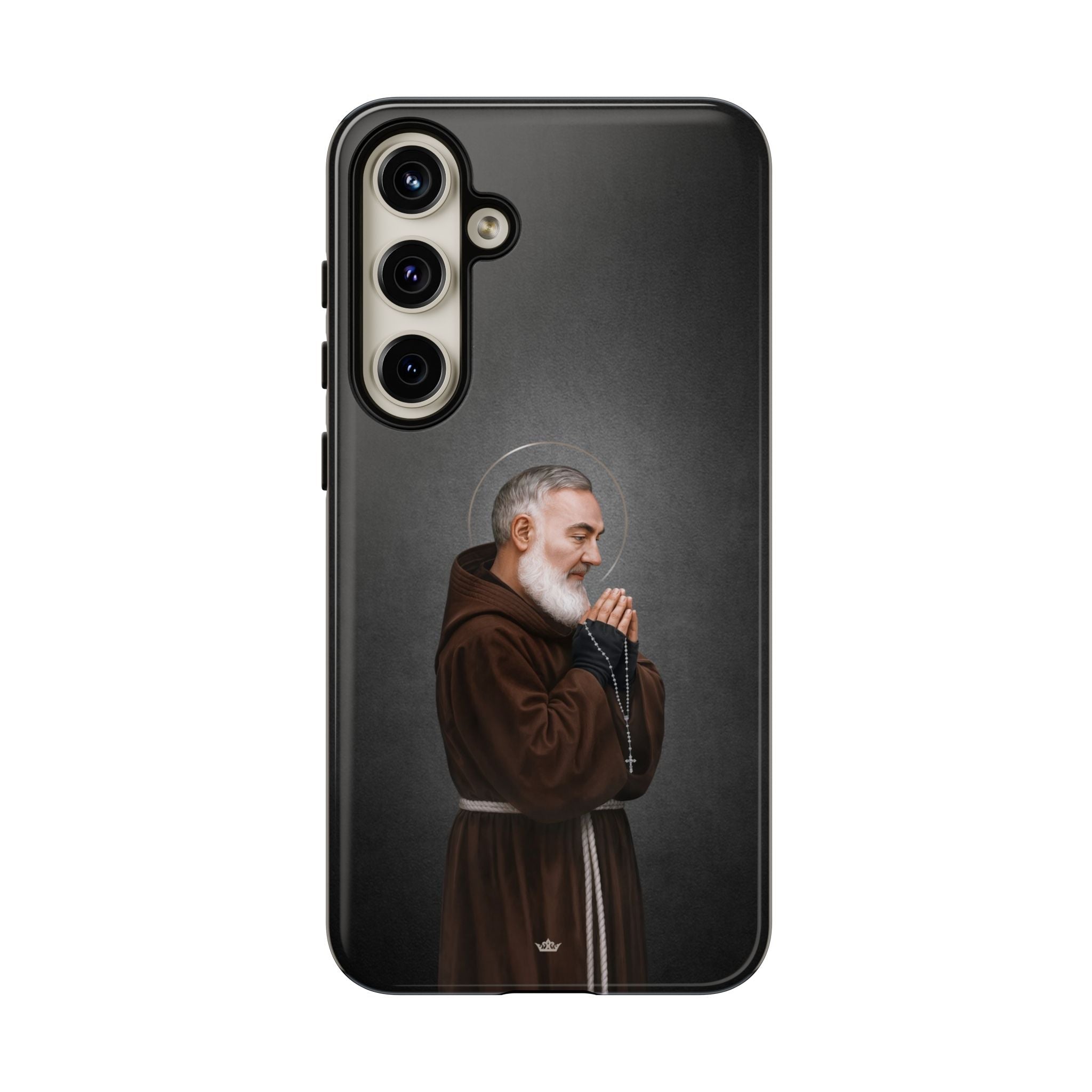 St. Padre Pio Hard Phone Case (Dark) - Venxara