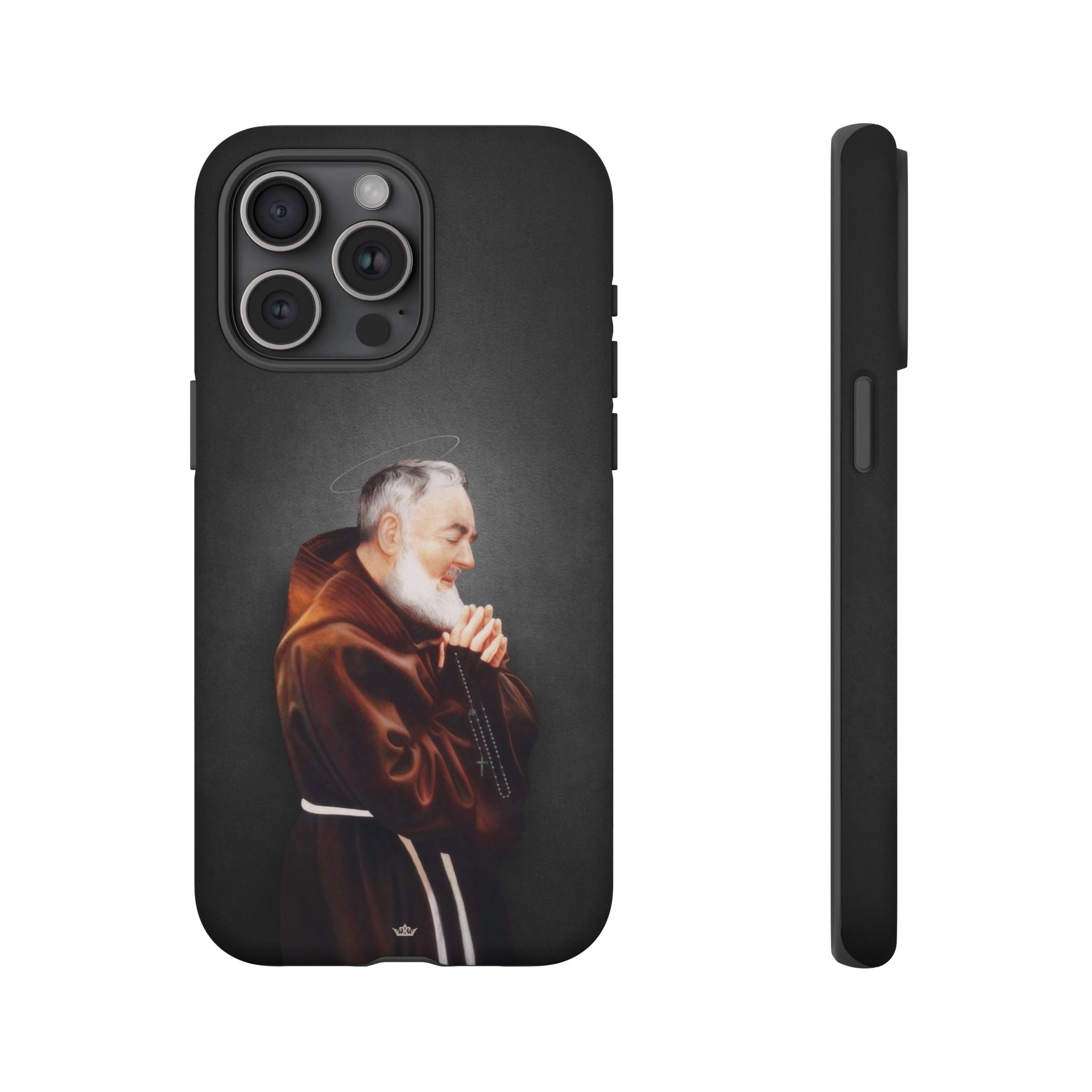St. Padre Pio Hard Phone Case (Dark) - VENXARA®