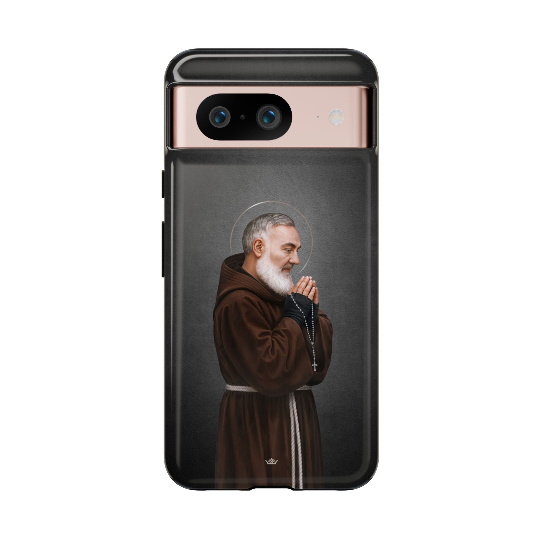 St. Padre Pio Hard Phone Case (Dark) - Venxara