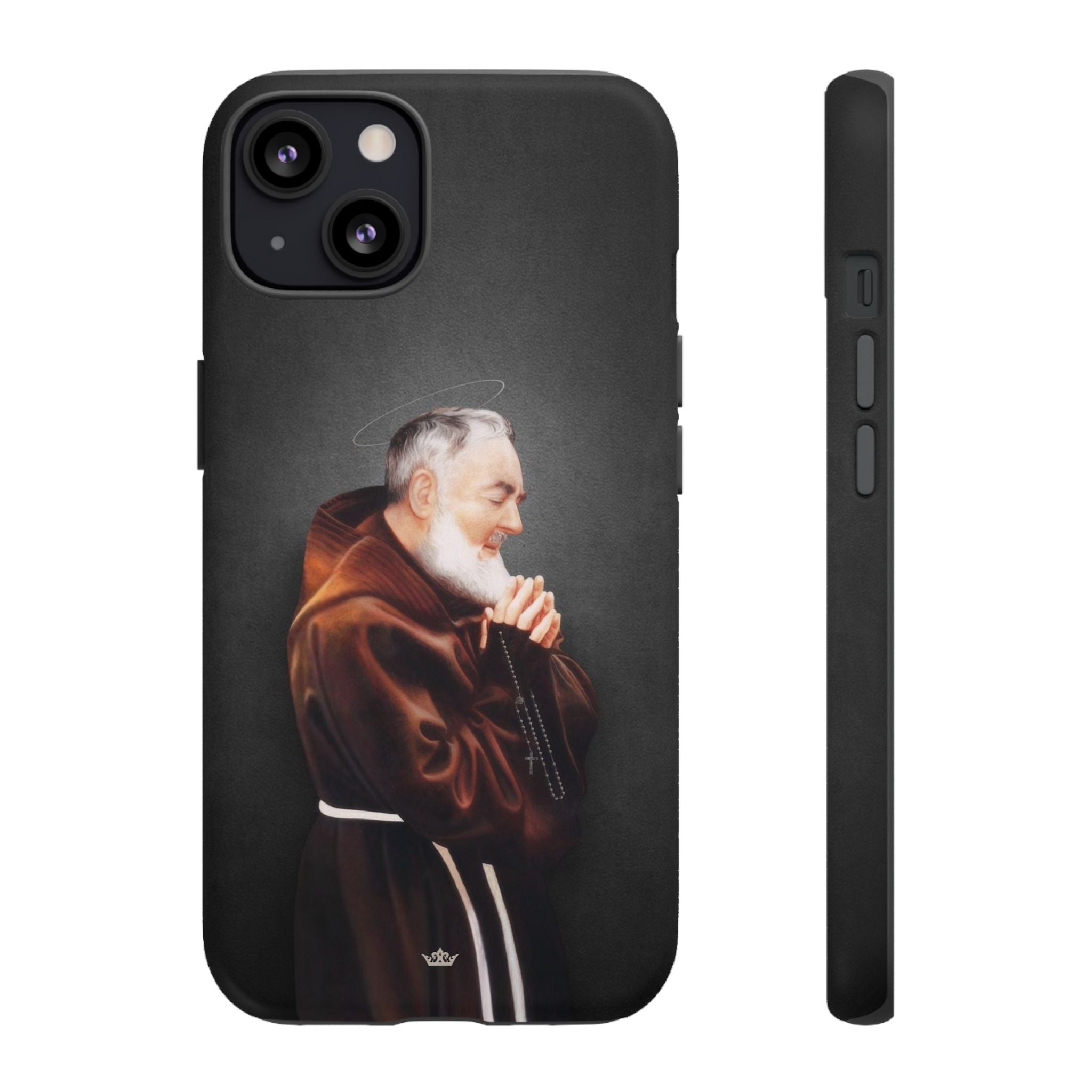 St. Padre Pio Hard Phone Case (Dark) - VENXARA®