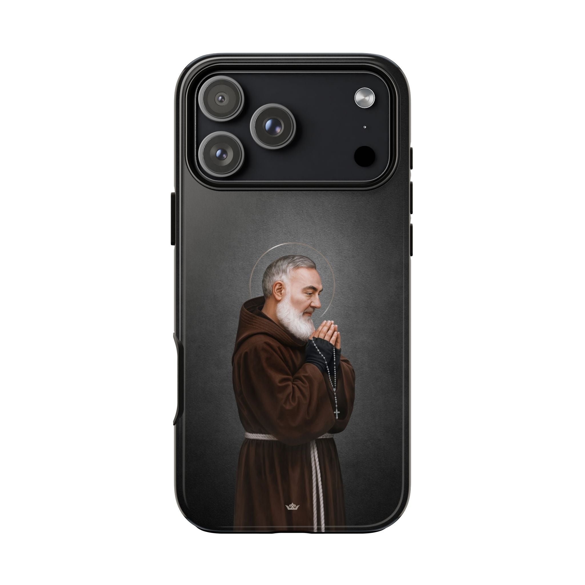 St. Padre Pio Hard Phone Case (Dark) - Venxara
