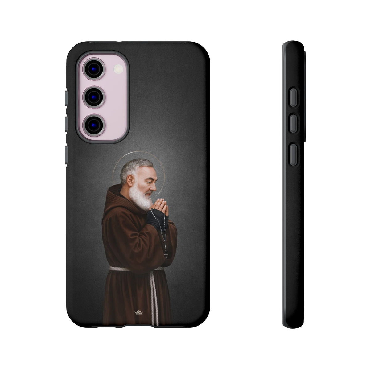 St. Padre Pio Hard Phone Case (Dark) Copyright VENXARA