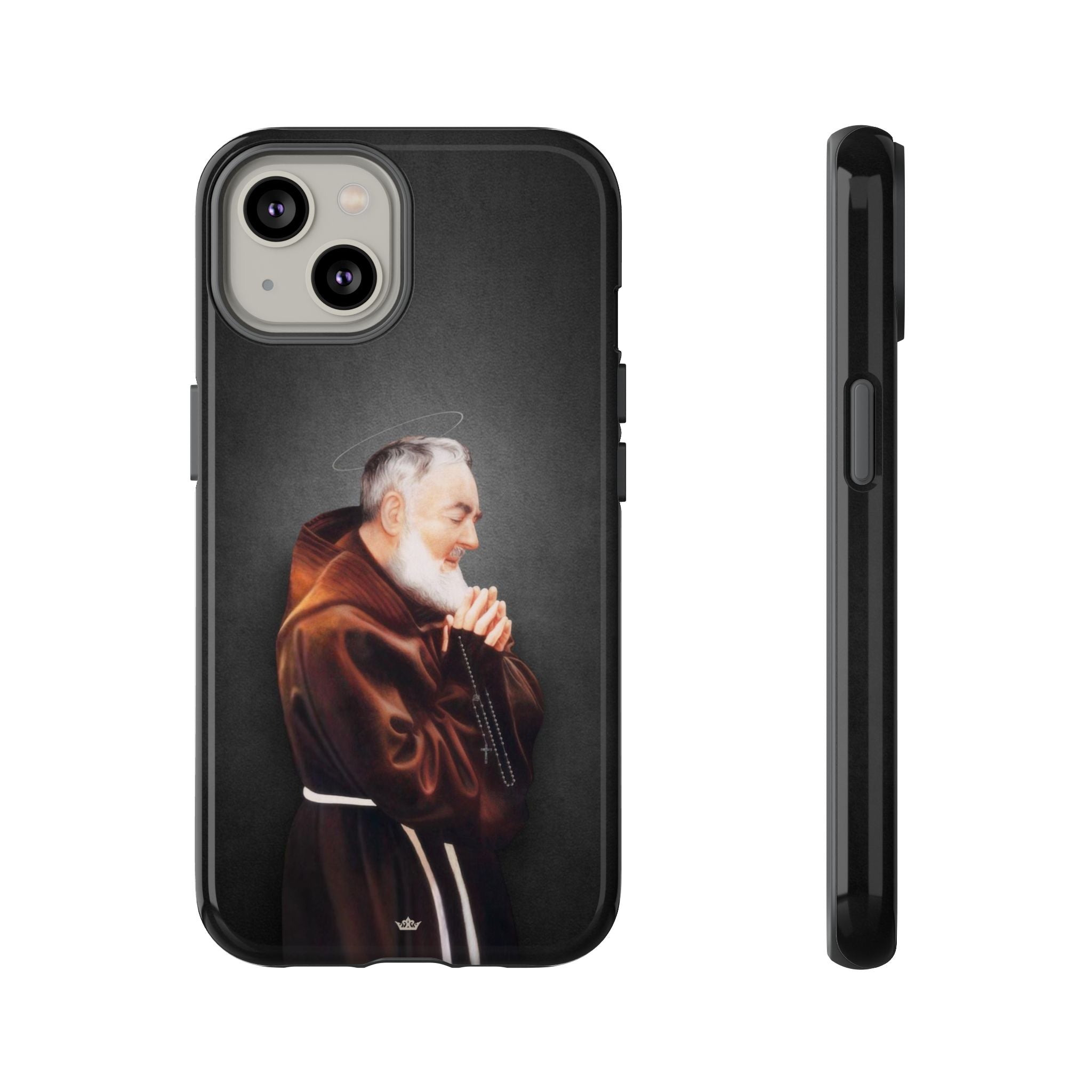 St. Padre Pio Hard Phone Case (Dark) - VENXARA®