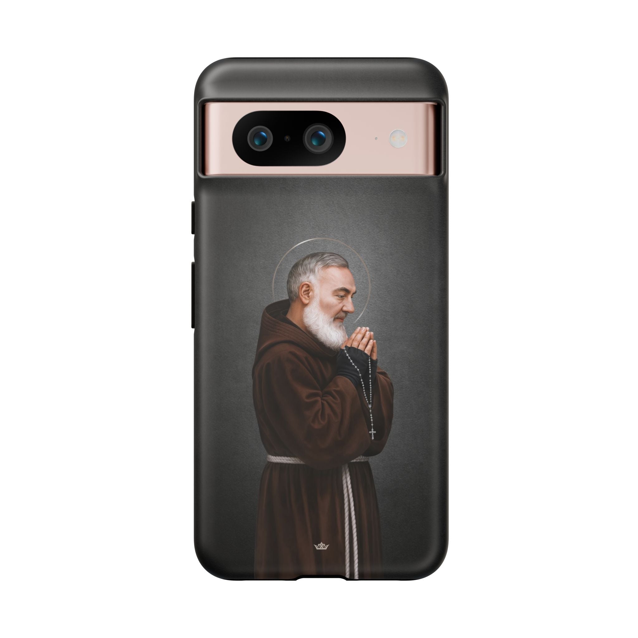 St. Padre Pio Hard Phone Case (Dark) - Venxara