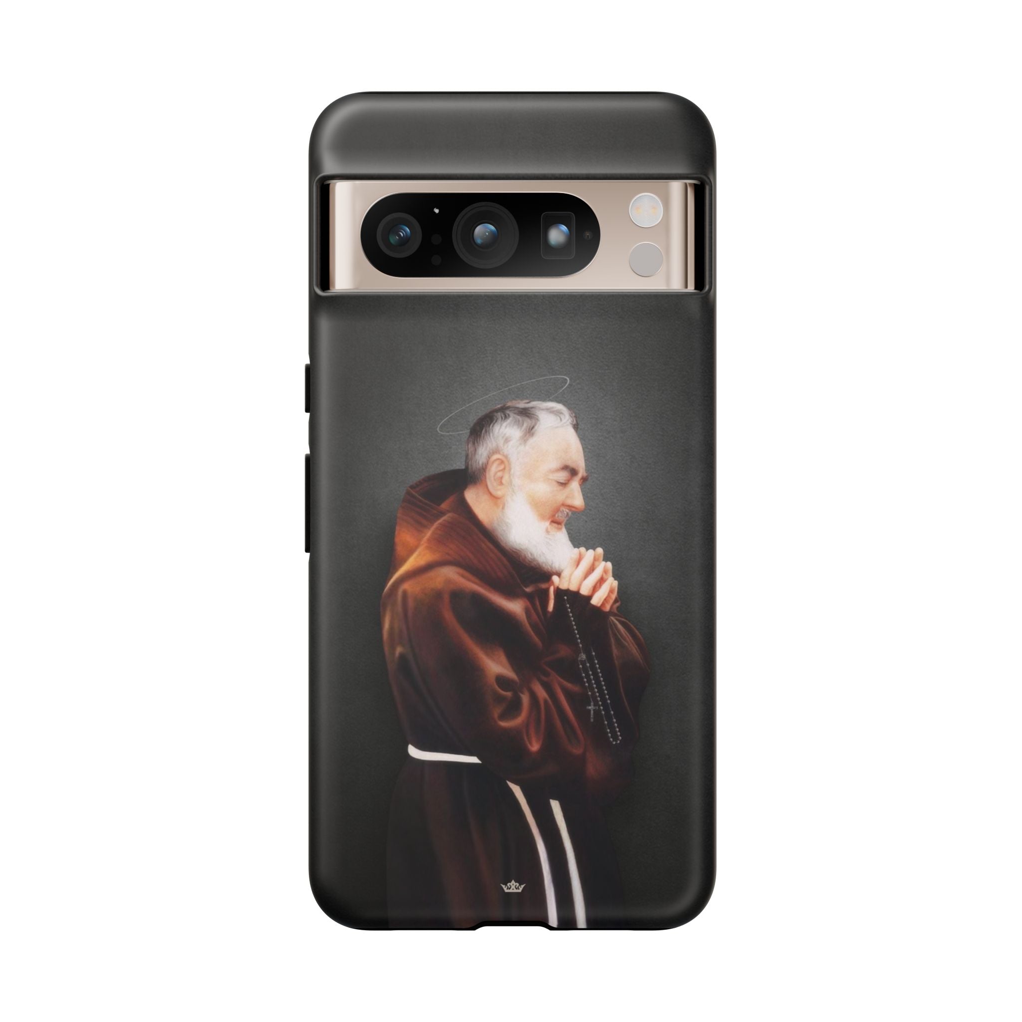 St. Padre Pio Hard Phone Case (Dark) - VENXARA®