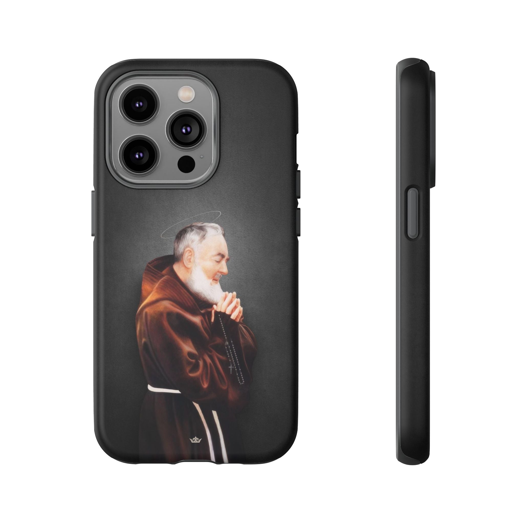 St. Padre Pio Hard Phone Case (Dark) - VENXARA®