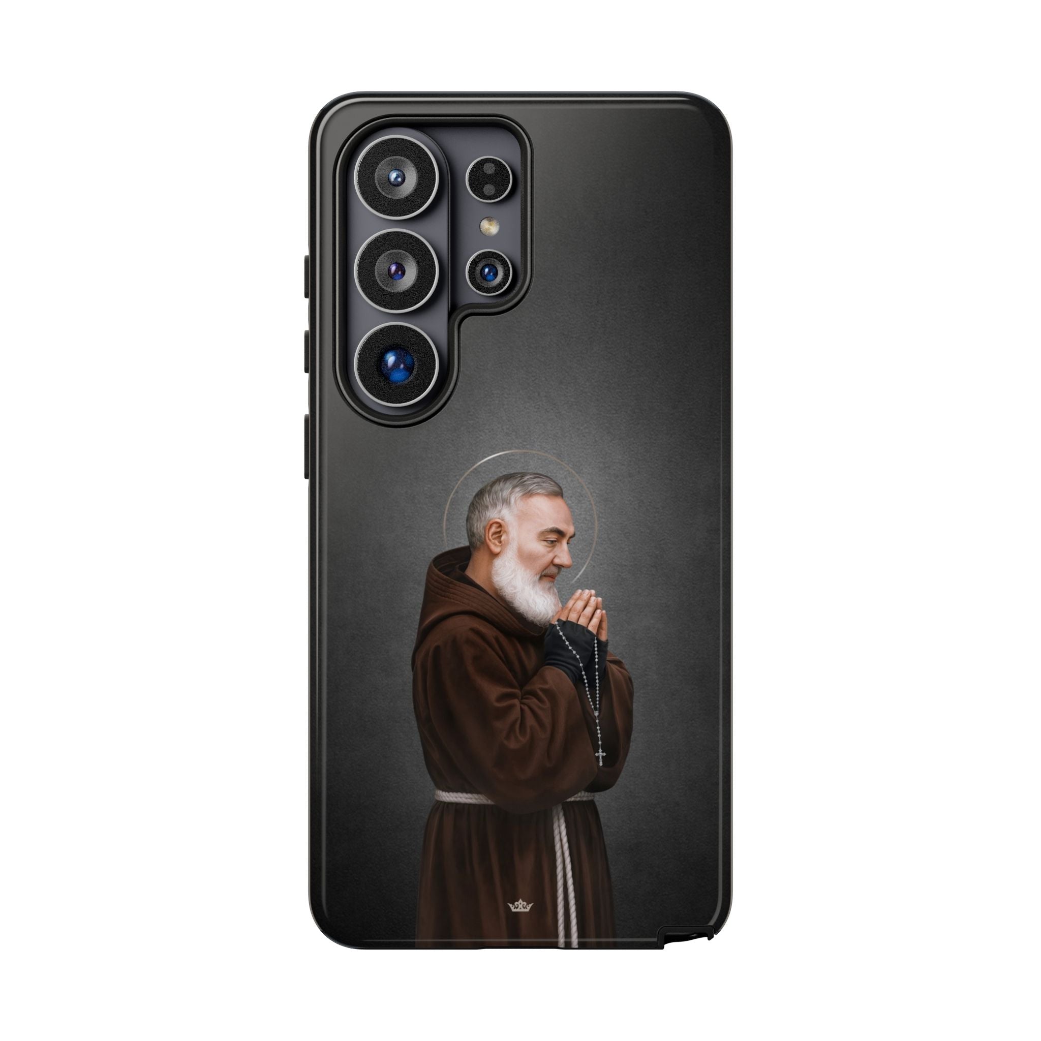St. Padre Pio Hard Phone Case (Dark) - Venxara
