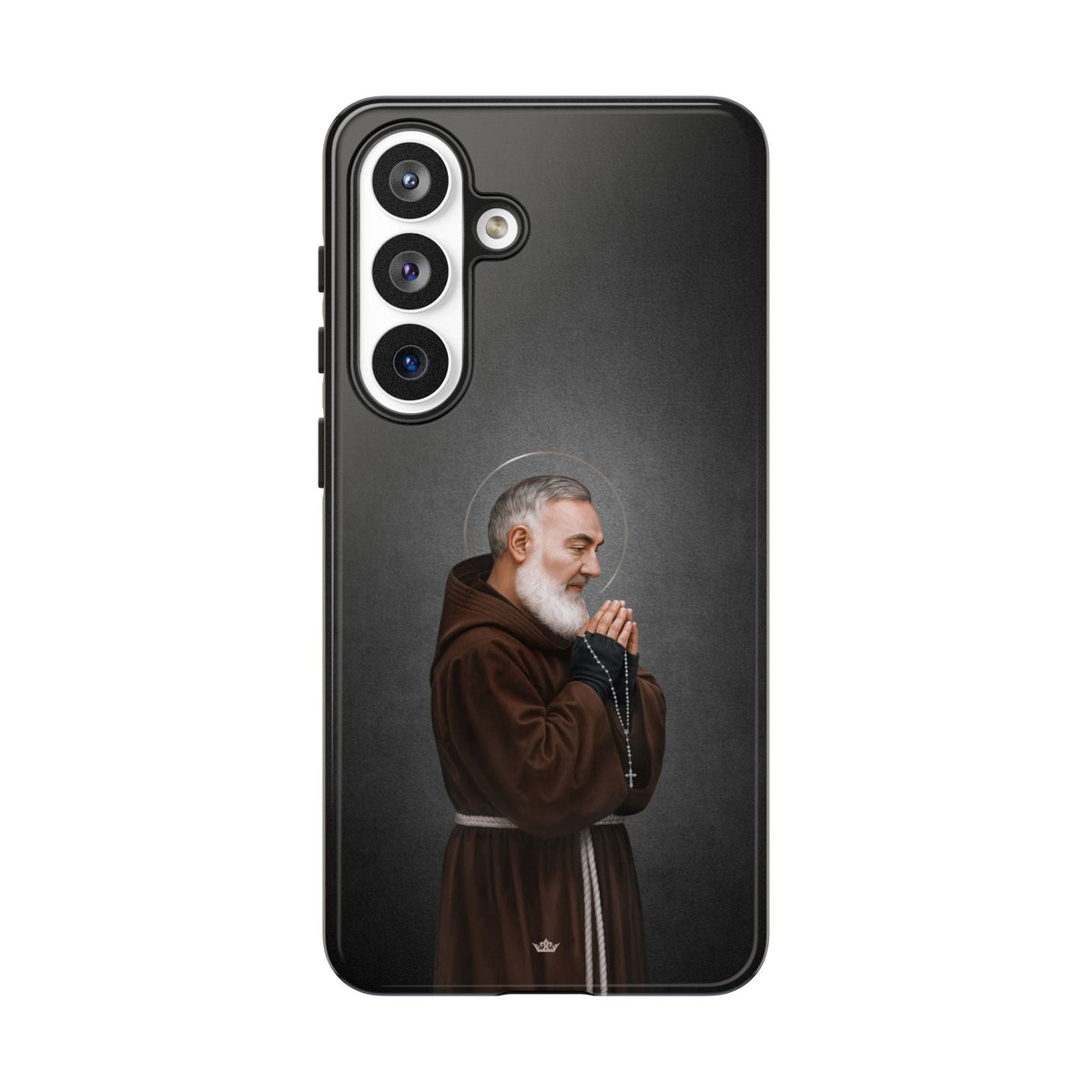 St. Padre Pio Hard Phone Case (Dark) Copyright VENXARA