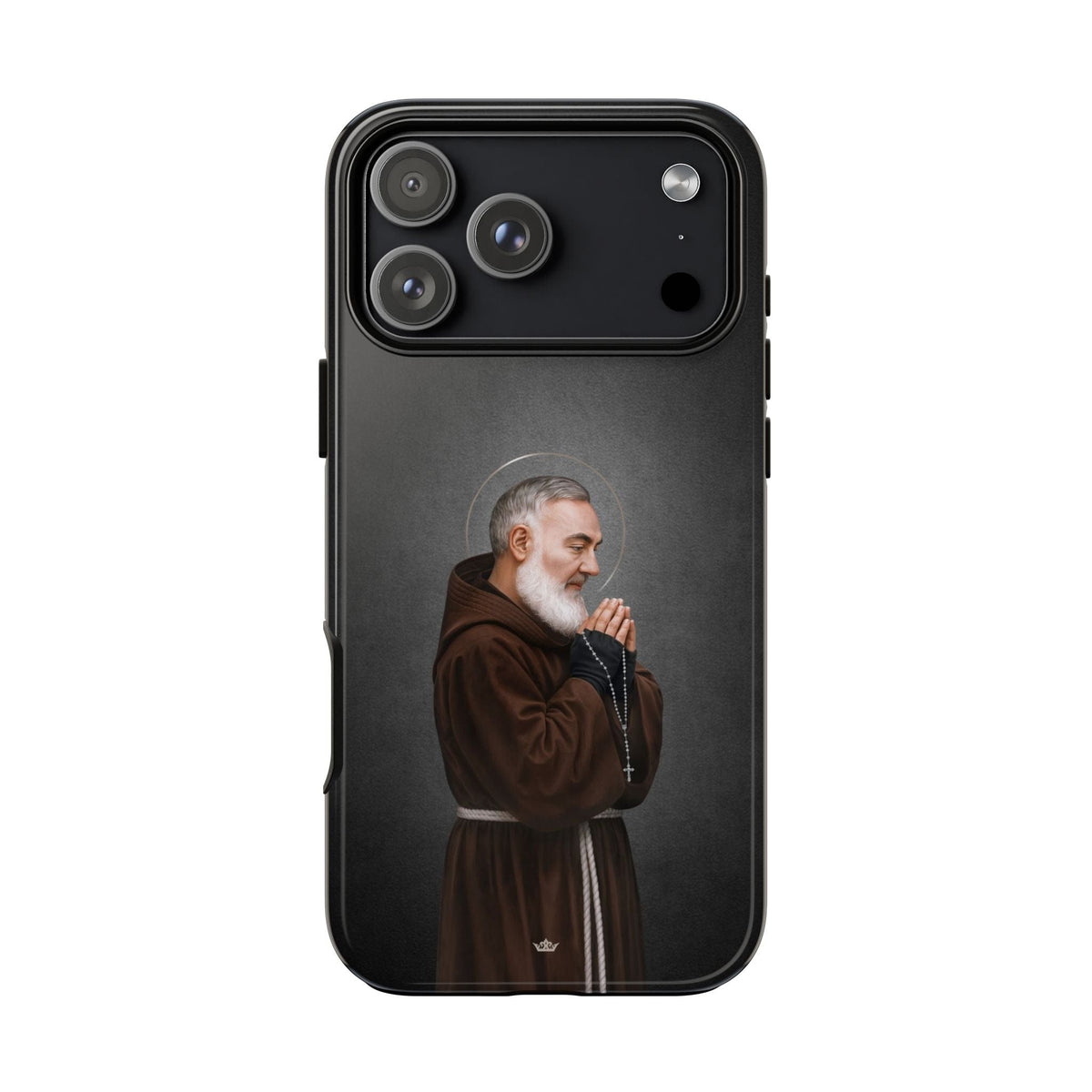 St. Padre Pio Hard Phone Case (Dark) Copyright VENXARA