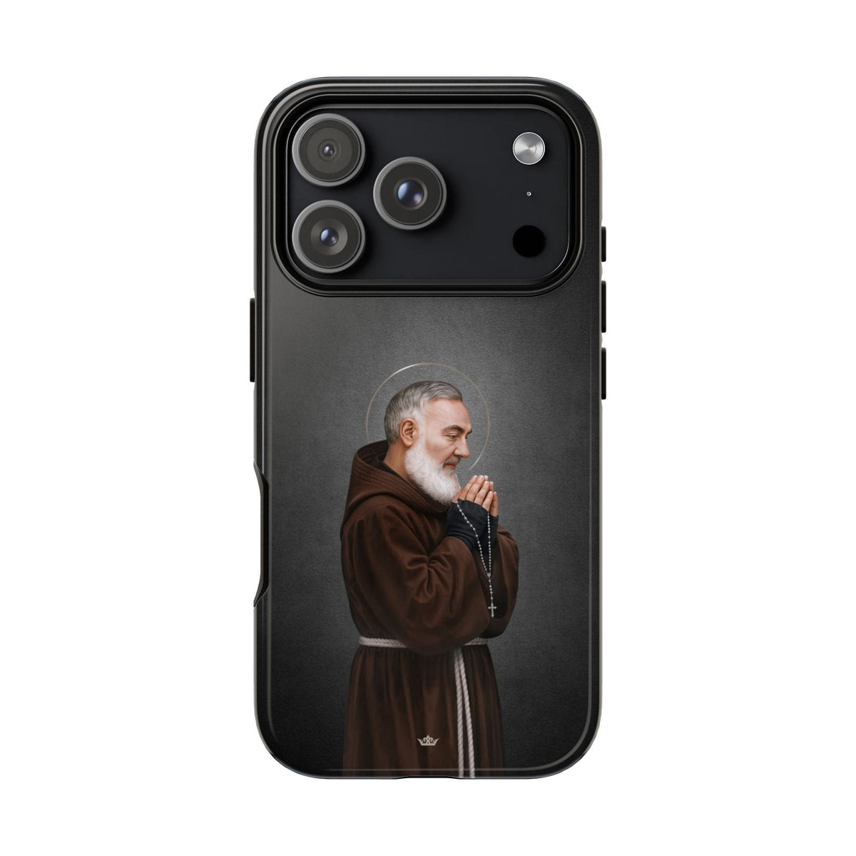 St. Padre Pio Hard Phone Case (Dark) Copyright VENXARA