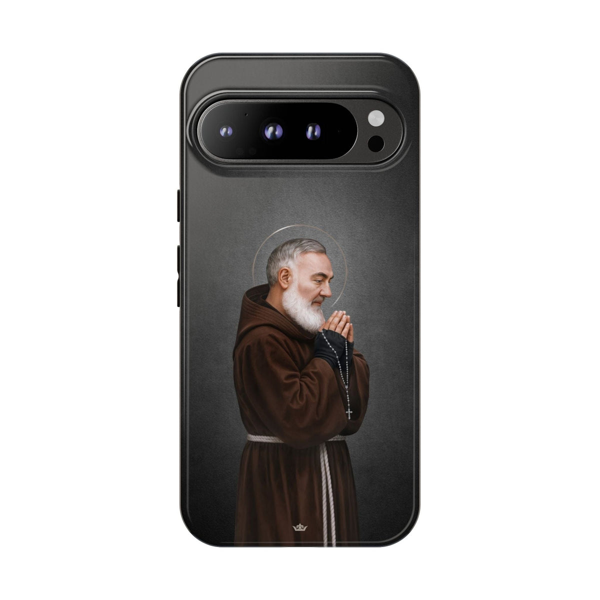 St. Padre Pio Hard Phone Case (Dark) Copyright VENXARA