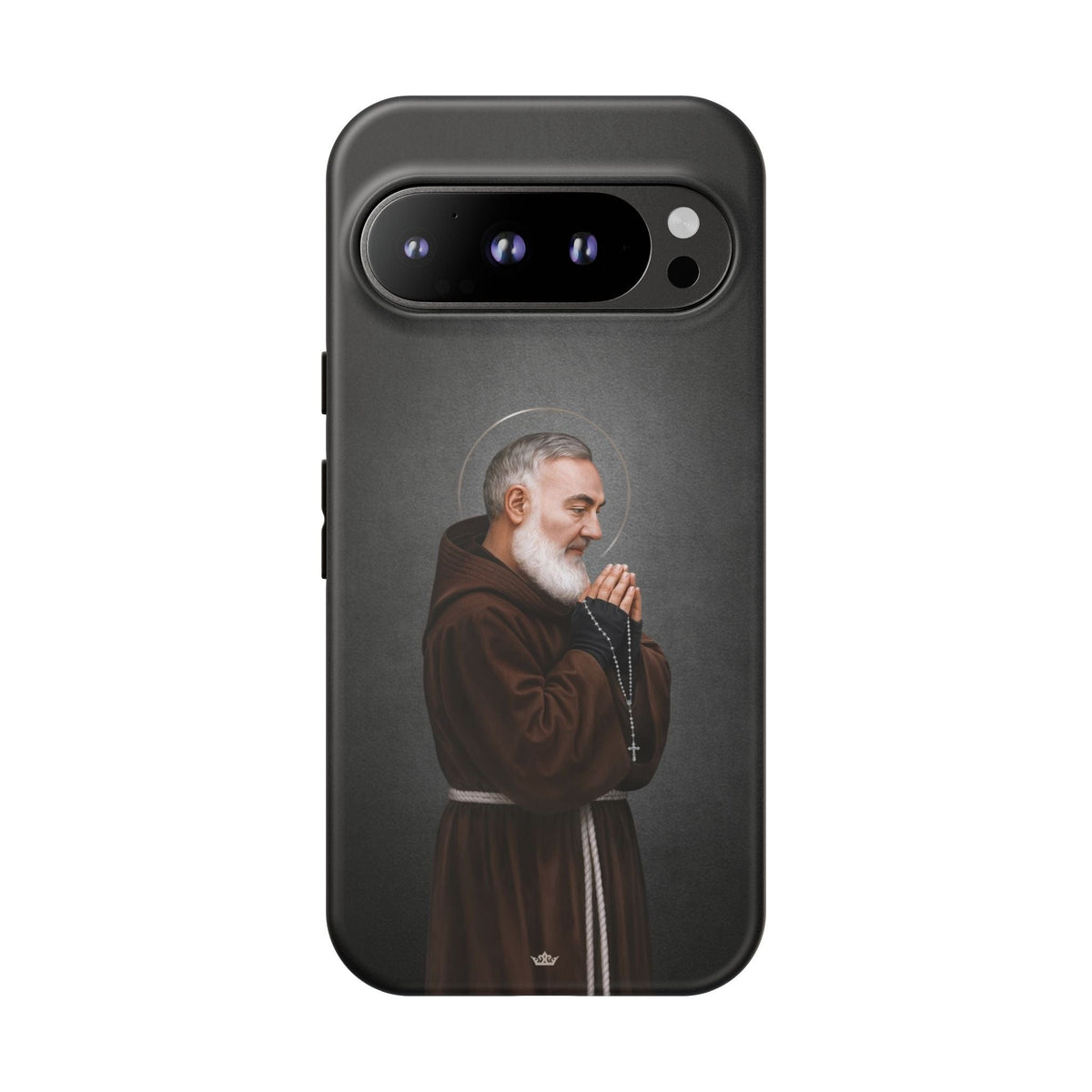 St. Padre Pio Hard Phone Case (Dark) Copyright VENXARA