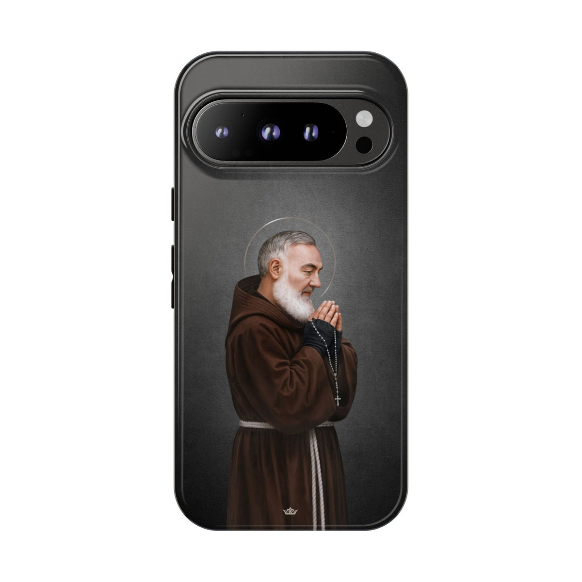 St. Padre Pio Hard Phone Case (Dark) Copyright VENXARA