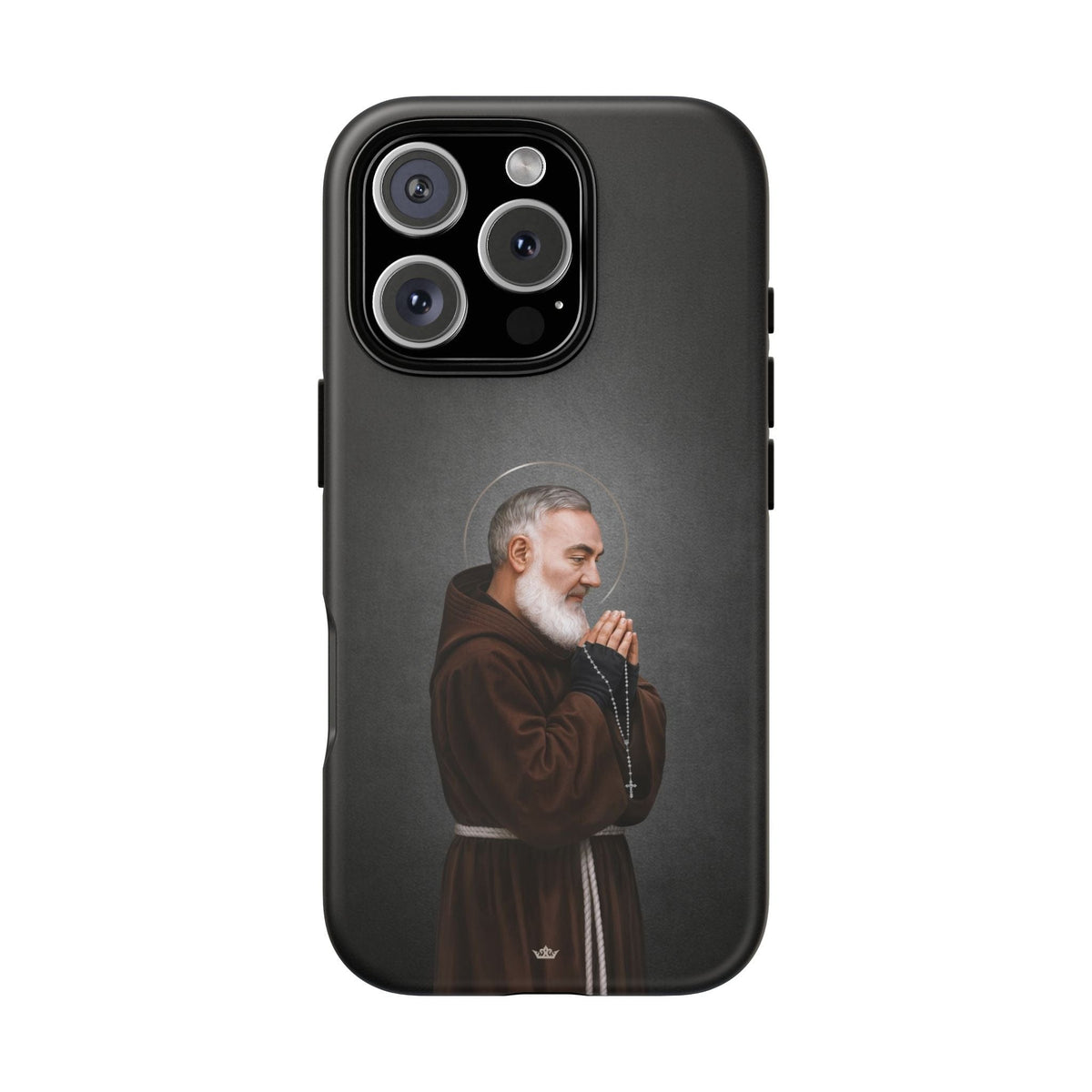 St. Padre Pio Hard Phone Case (Dark) Copyright VENXARA
