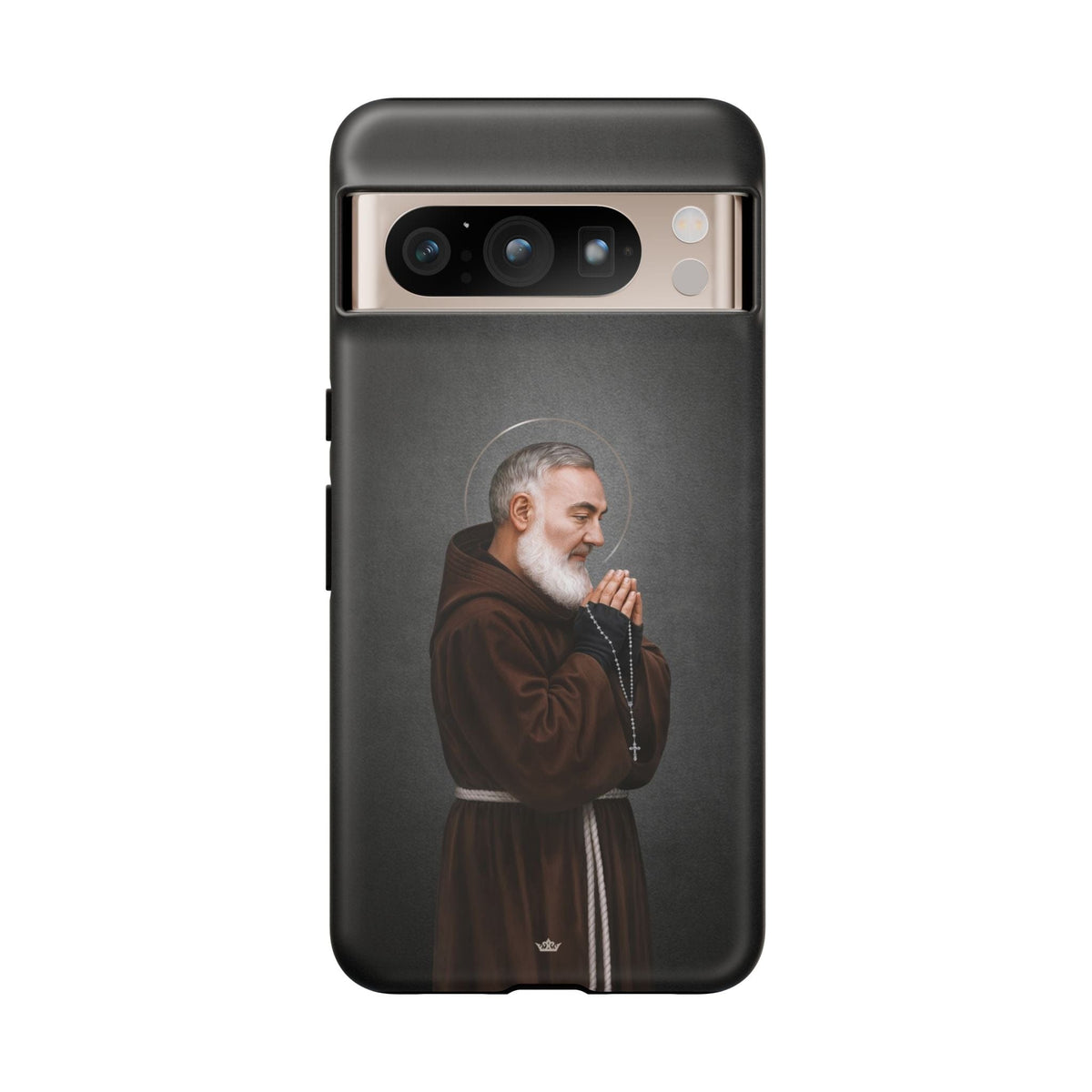 St. Padre Pio Hard Phone Case (Dark) Copyright VENXARA