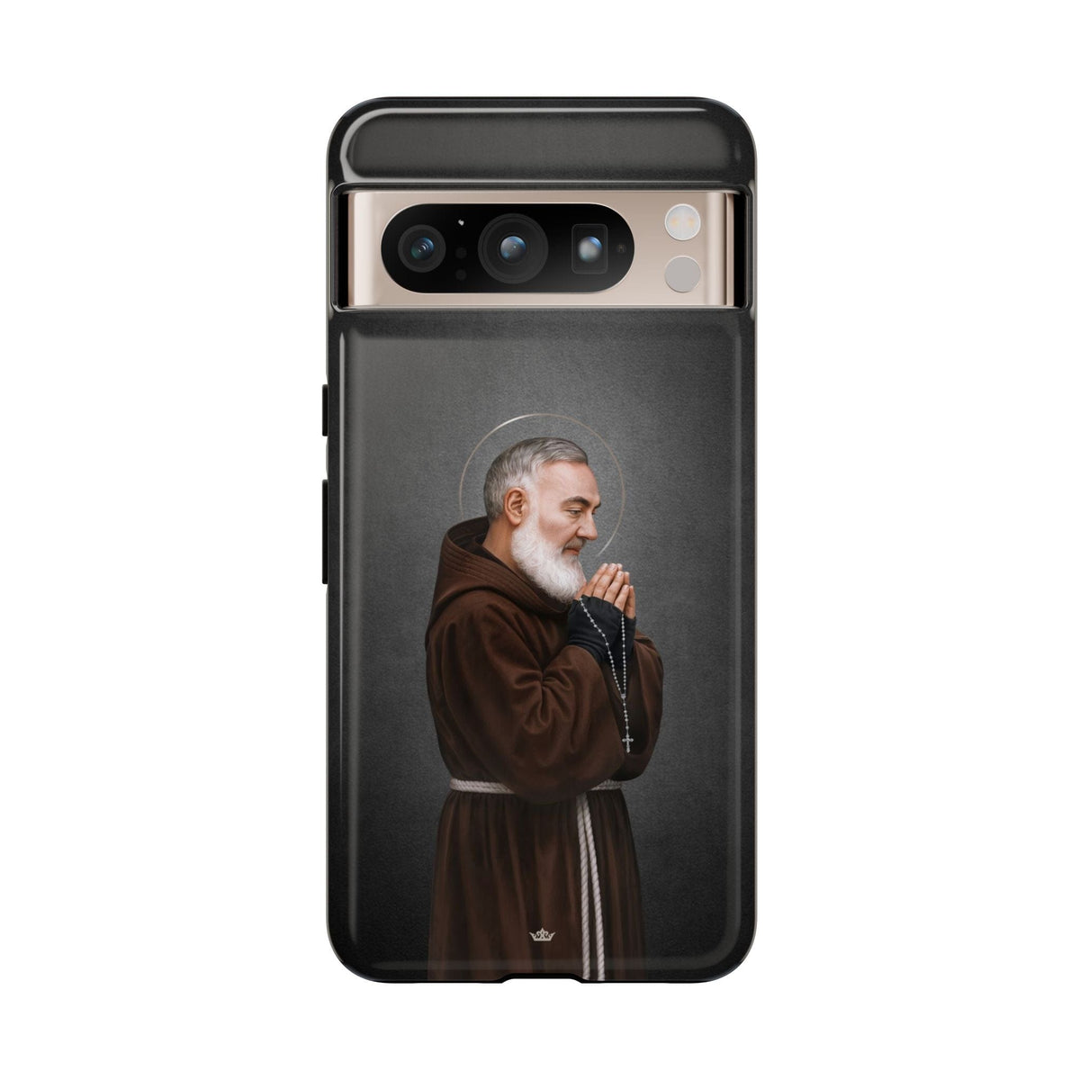St. Padre Pio Hard Phone Case (Dark) Copyright VENXARA