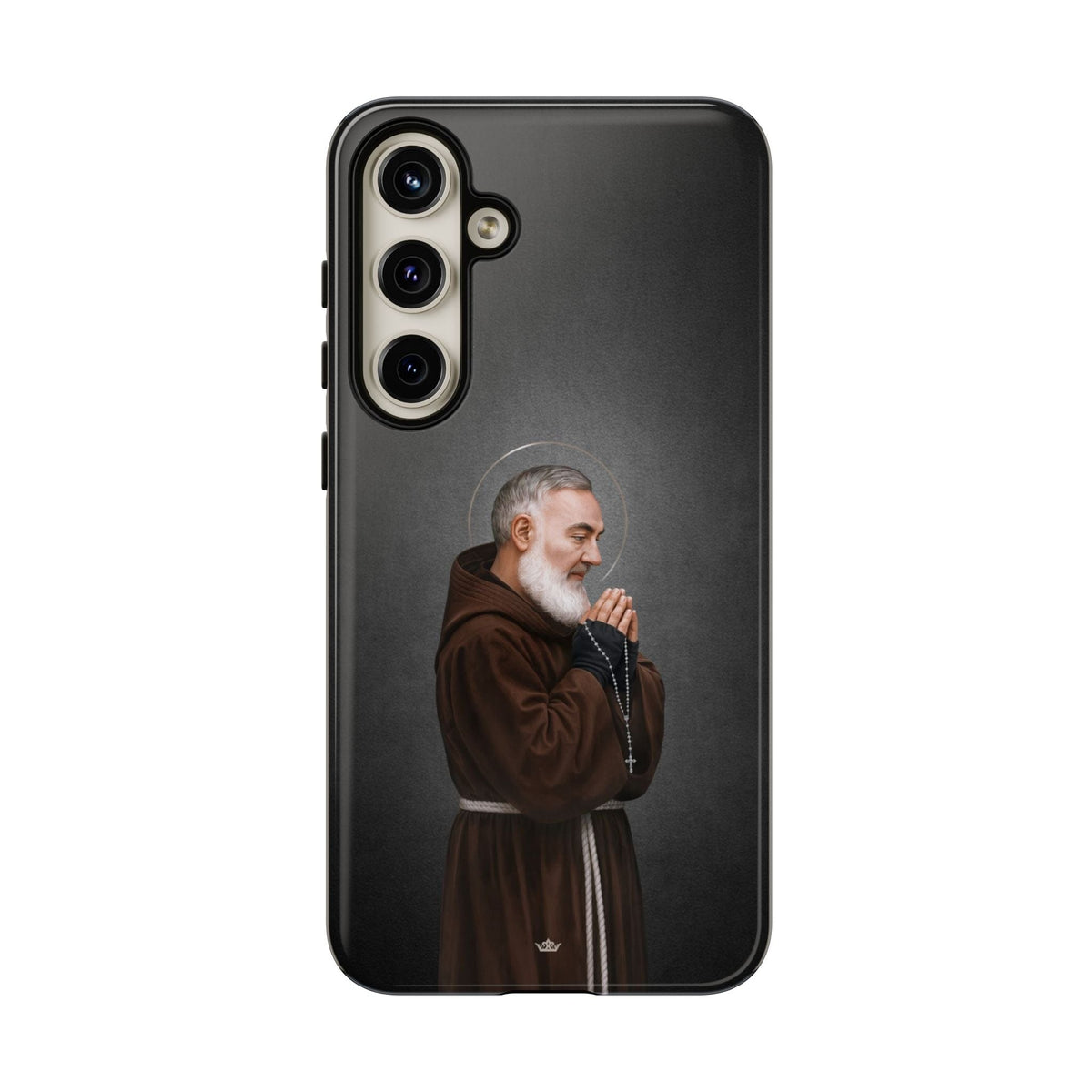 St. Padre Pio Hard Phone Case (Dark) Copyright VENXARA