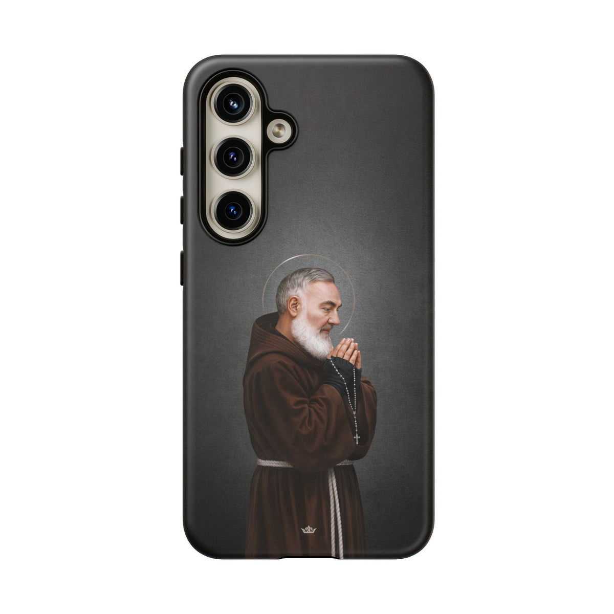 St. Padre Pio Hard Phone Case (Dark) Copyright VENXARA