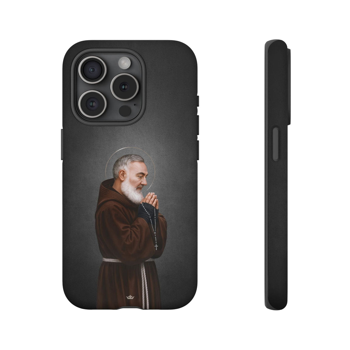 St. Padre Pio Hard Phone Case (Dark) Copyright VENXARA