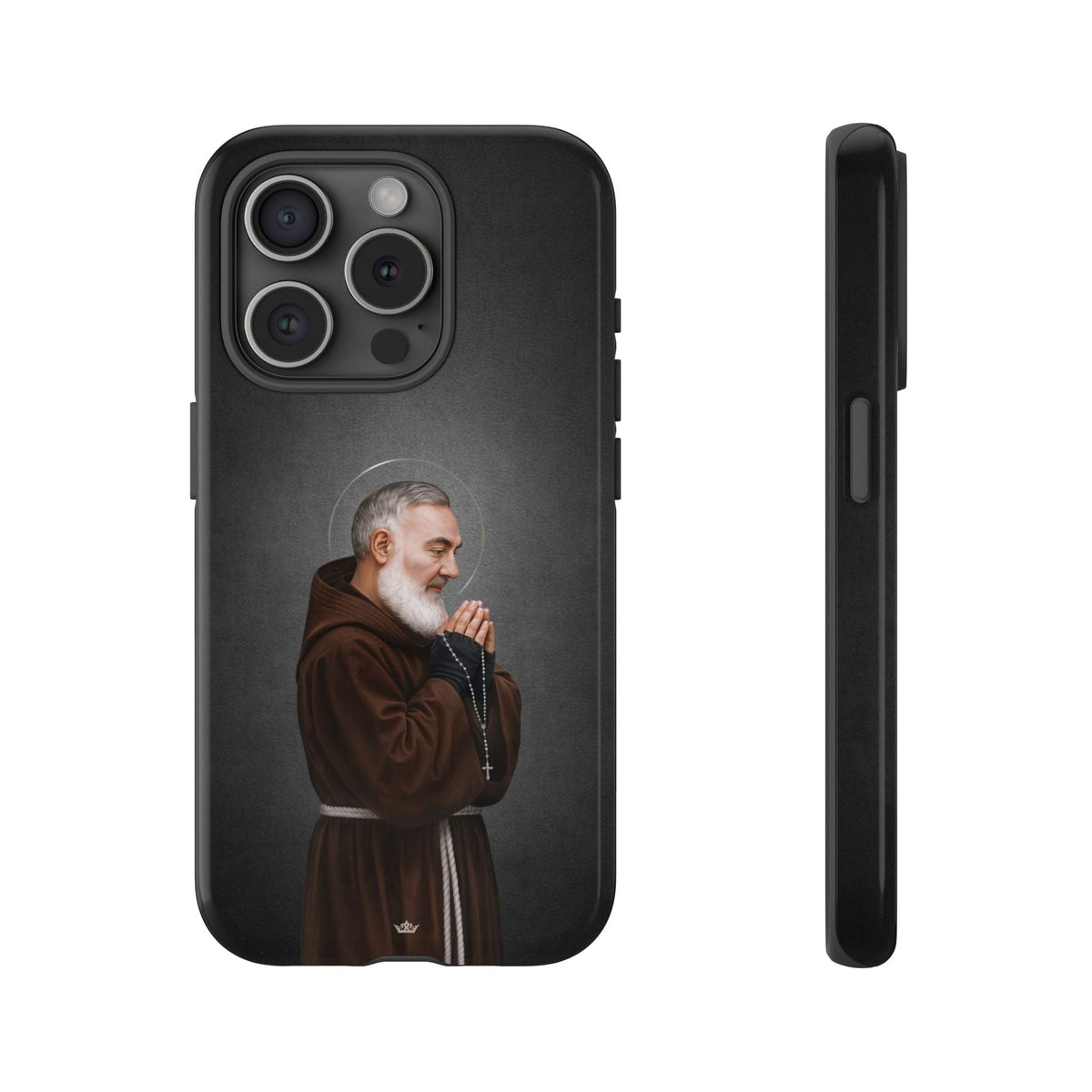 St. Padre Pio Hard Phone Case (Dark) Copyright VENXARA