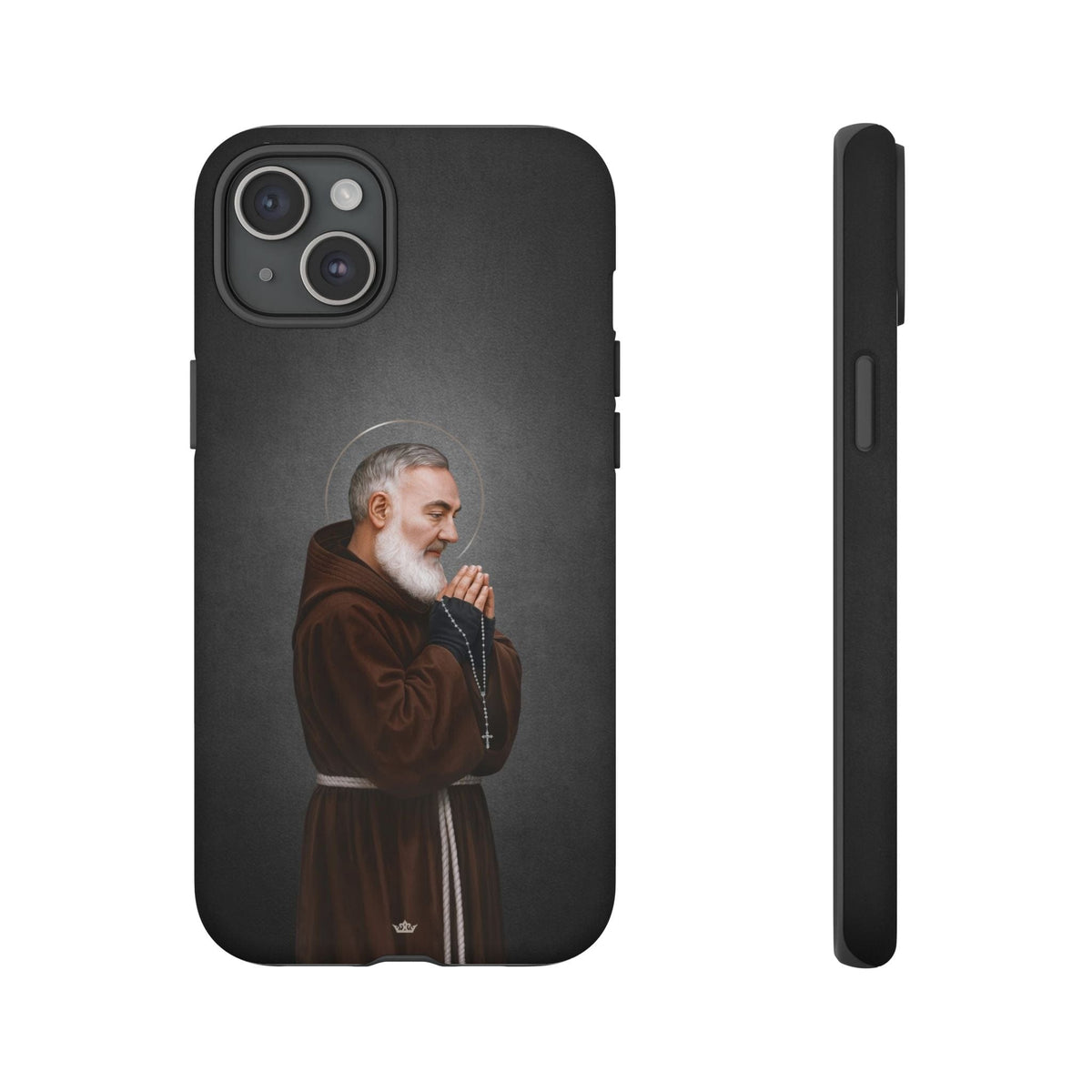 St. Padre Pio Hard Phone Case (Dark) Copyright VENXARA
