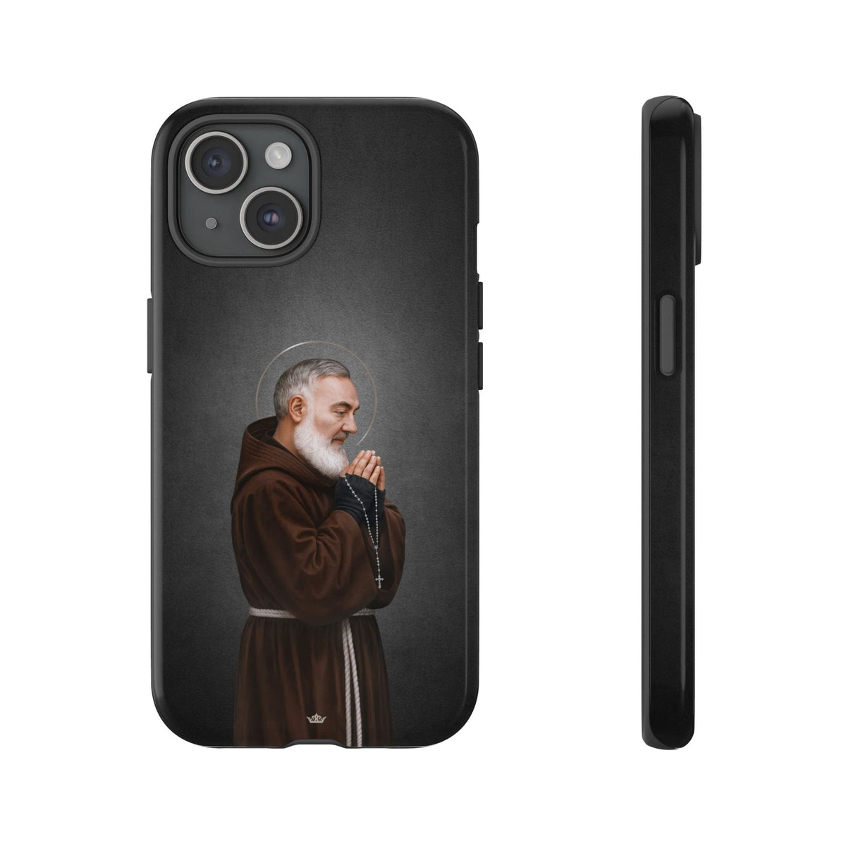 St. Padre Pio Hard Phone Case (Dark) Copyright VENXARA