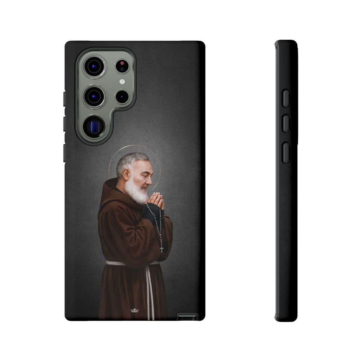 St. Padre Pio Hard Phone Case (Dark) Copyright VENXARA