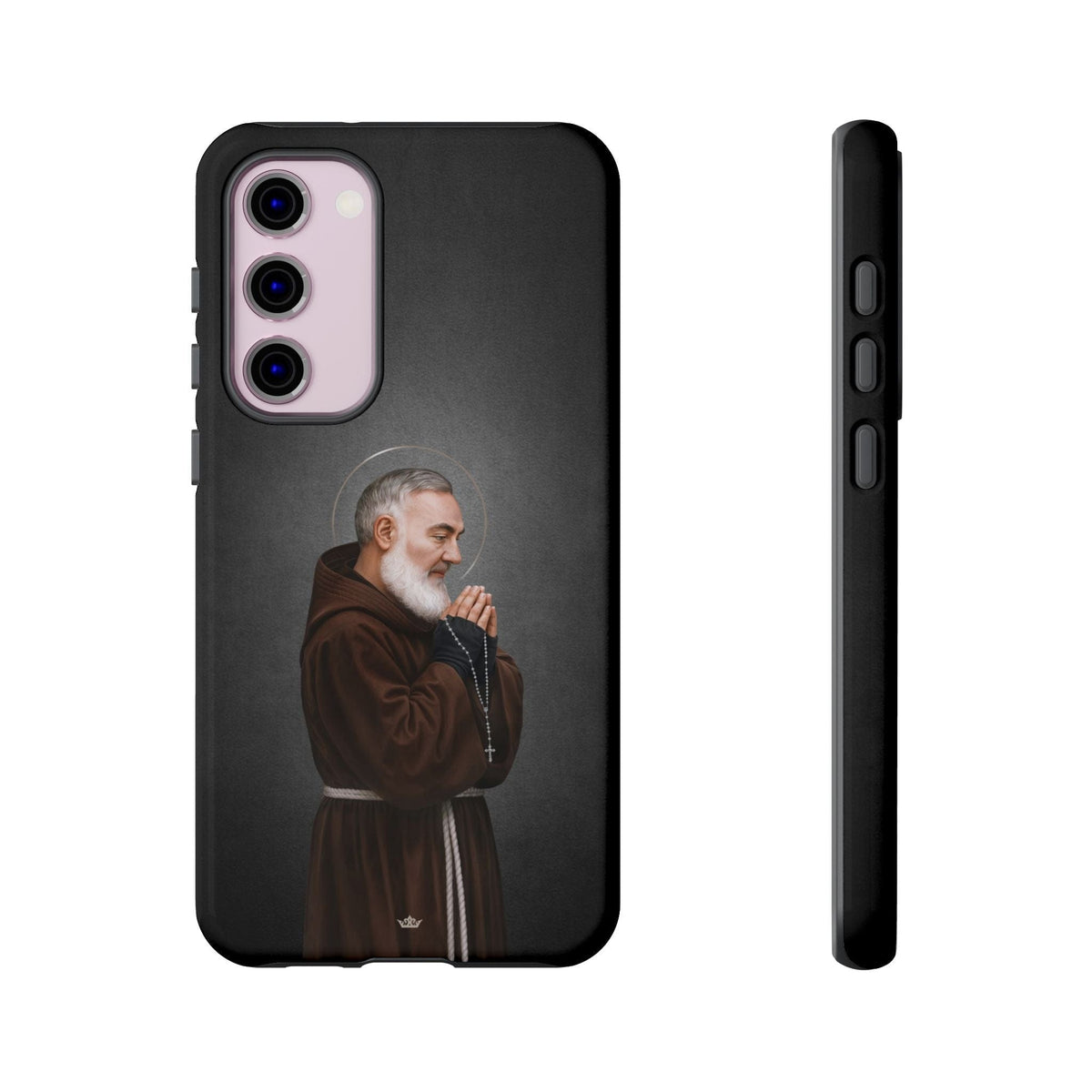 St. Padre Pio Hard Phone Case (Dark) Copyright VENXARA