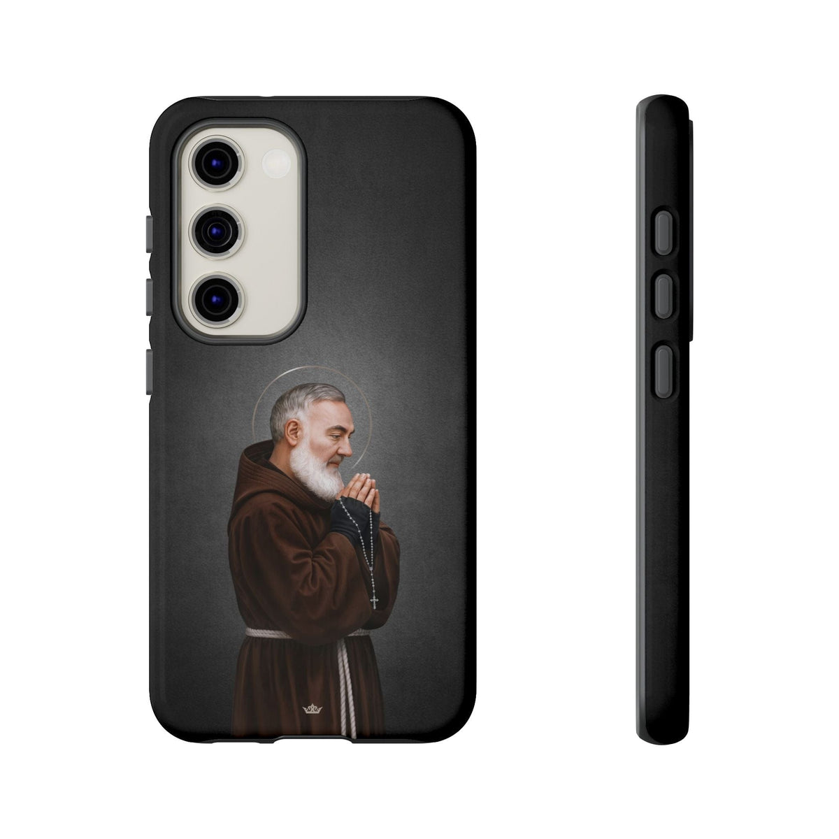 St. Padre Pio Hard Phone Case (Dark) Copyright VENXARA