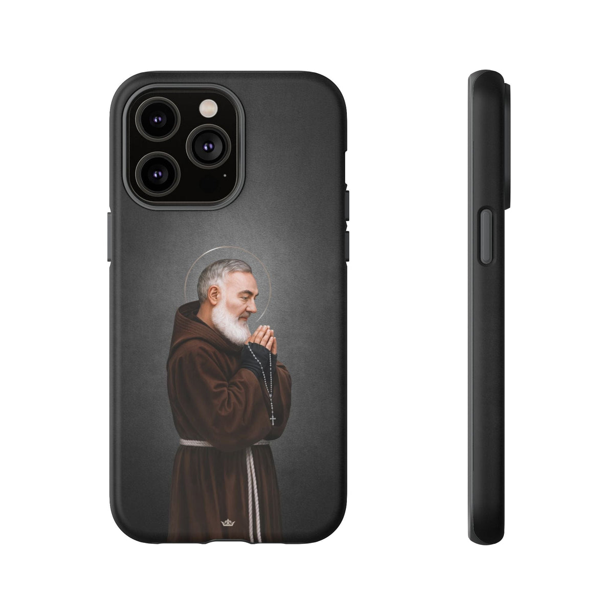 St. Padre Pio Hard Phone Case (Dark) Copyright VENXARA