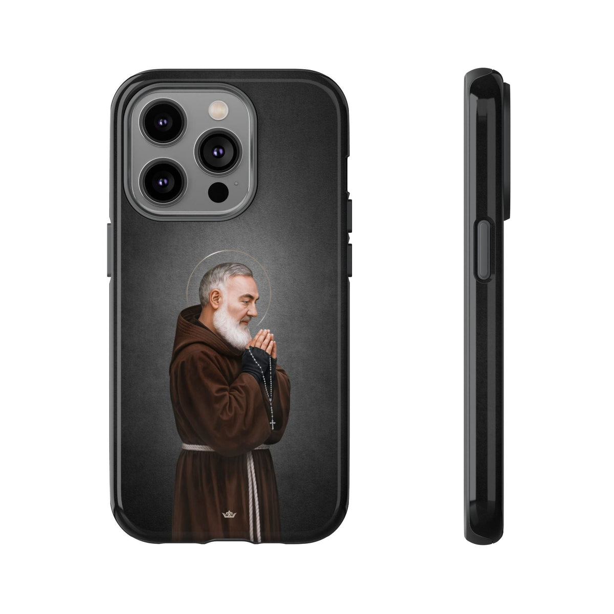 St. Padre Pio Hard Phone Case (Dark) Copyright VENXARA