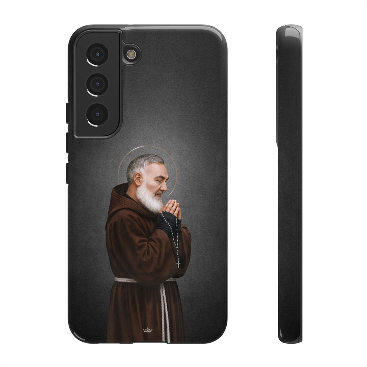 St. Padre Pio Hard Phone Case (Dark) Copyright VENXARA