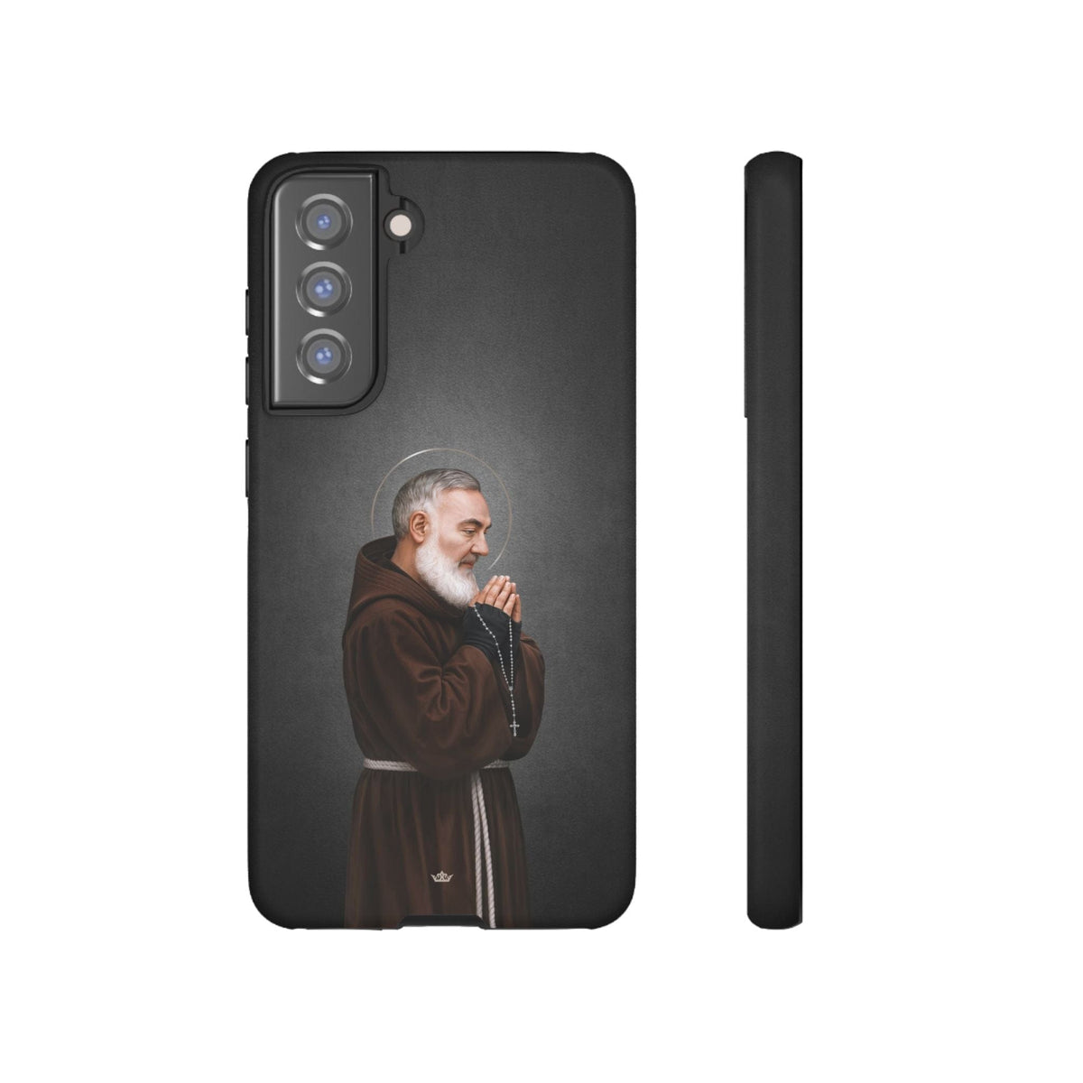 St. Padre Pio Hard Phone Case (Dark) Copyright VENXARA