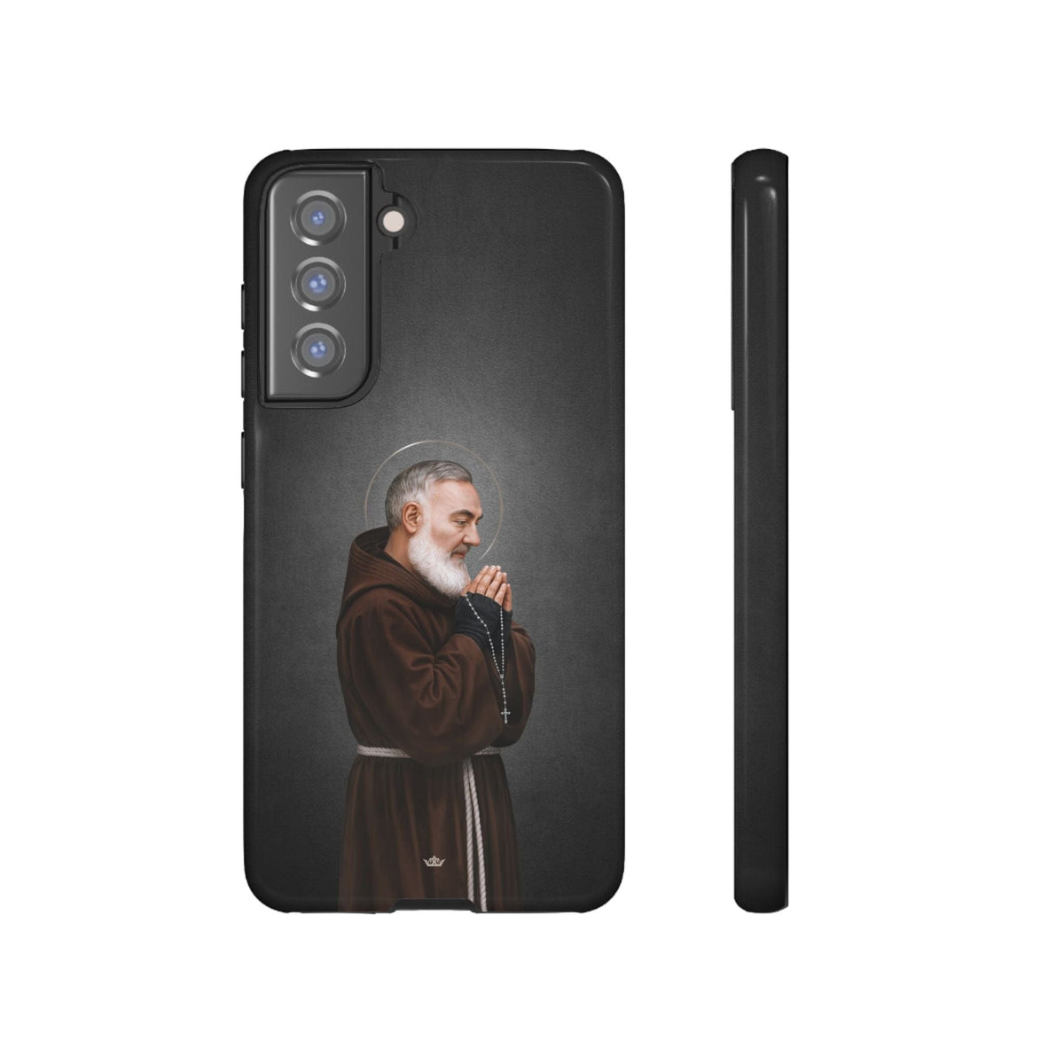St. Padre Pio Hard Phone Case (Dark) Copyright VENXARA