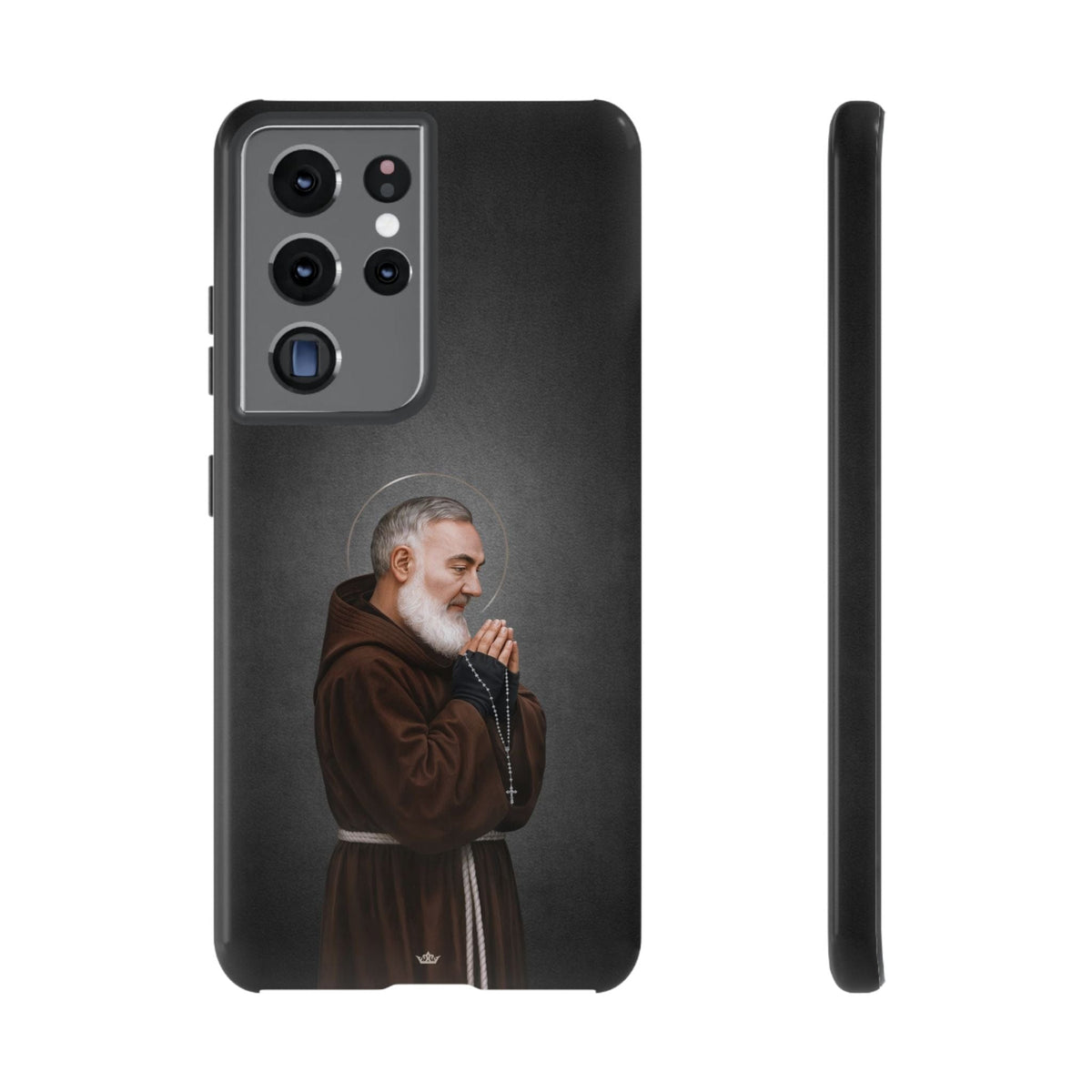 St. Padre Pio Hard Phone Case (Dark) Copyright VENXARA