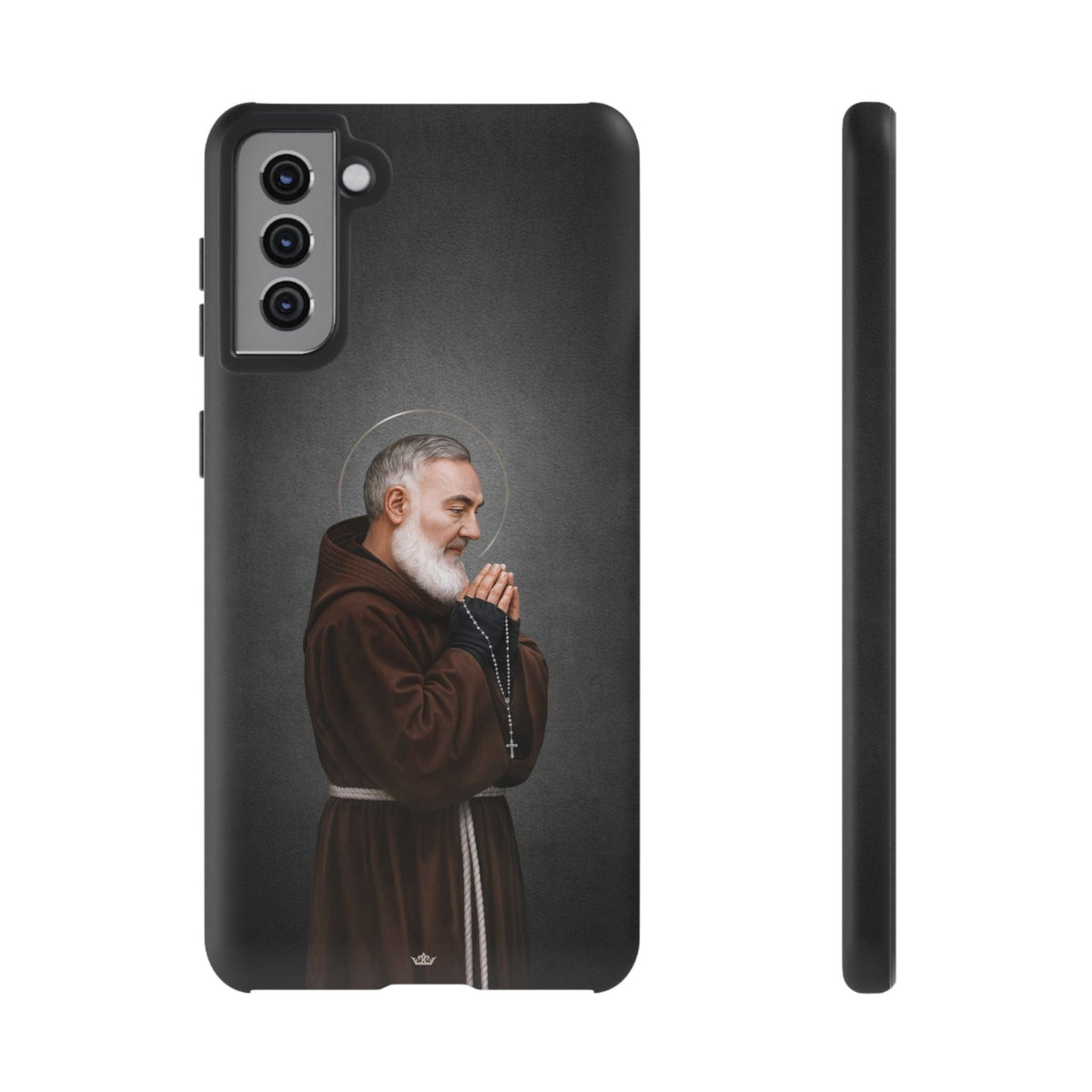 St. Padre Pio Hard Phone Case (Dark) Copyright VENXARA