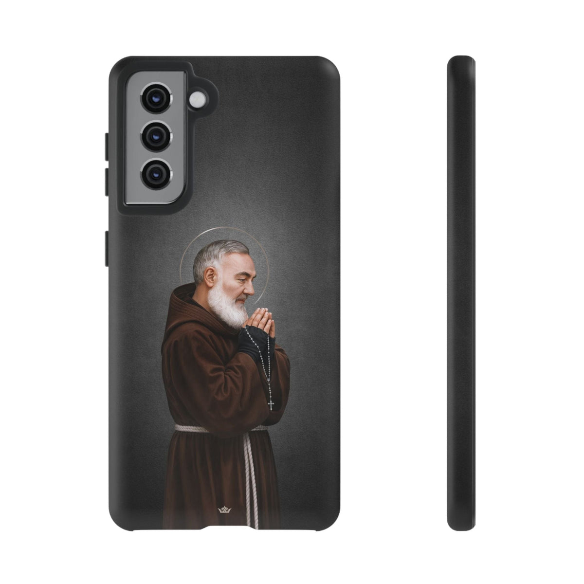 St. Padre Pio Hard Phone Case (Dark) Copyright VENXARA