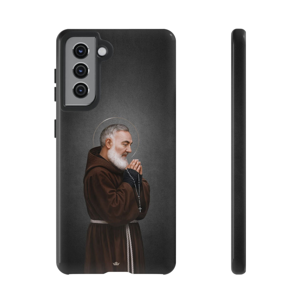 St. Padre Pio Hard Phone Case (Dark) Copyright VENXARA