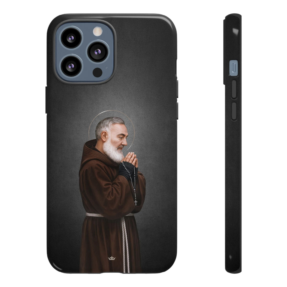 St. Padre Pio Hard Phone Case (Dark) Copyright VENXARA