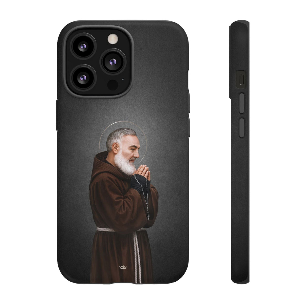 St. Padre Pio Hard Phone Case (Dark) Copyright VENXARA