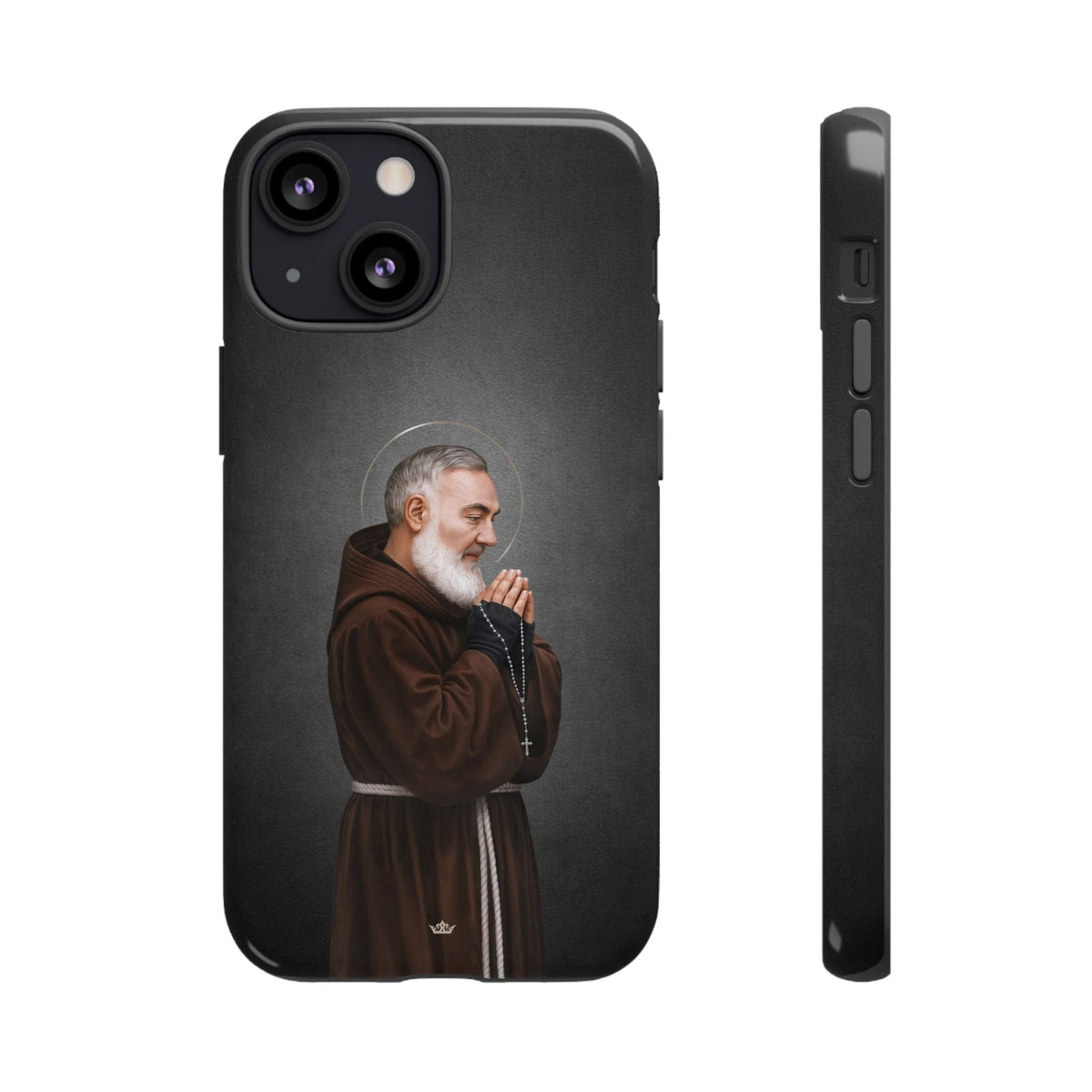 St. Padre Pio Hard Phone Case (Dark) Copyright VENXARA