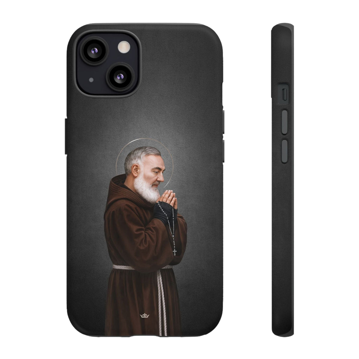 St. Padre Pio Hard Phone Case (Dark) Copyright VENXARA