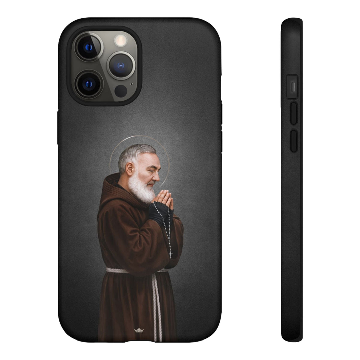 St. Padre Pio Hard Phone Case (Dark) Copyright VENXARA